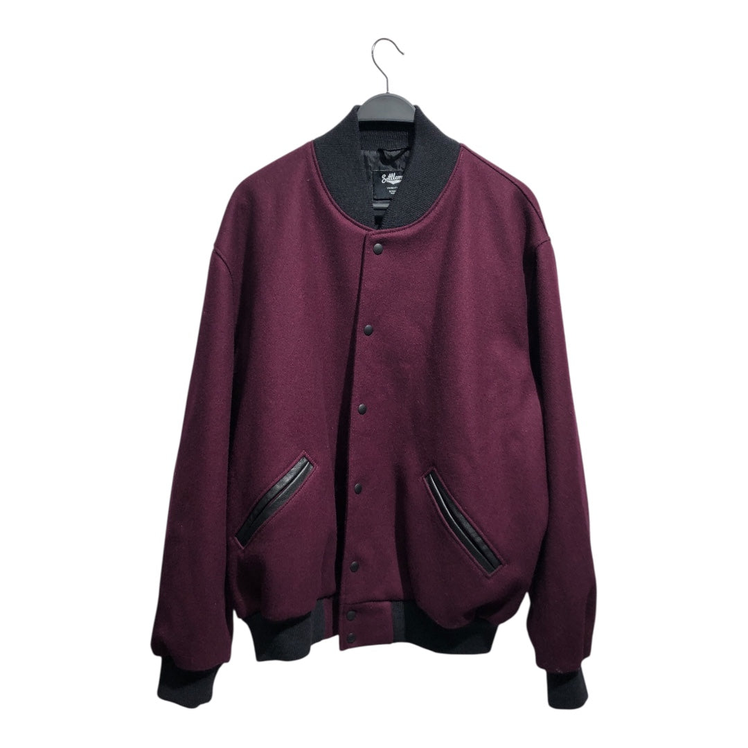 SETTLEMIERS/Jacket/Wool/BRD/WINE RED WOOL VARSITY JACKET view 1