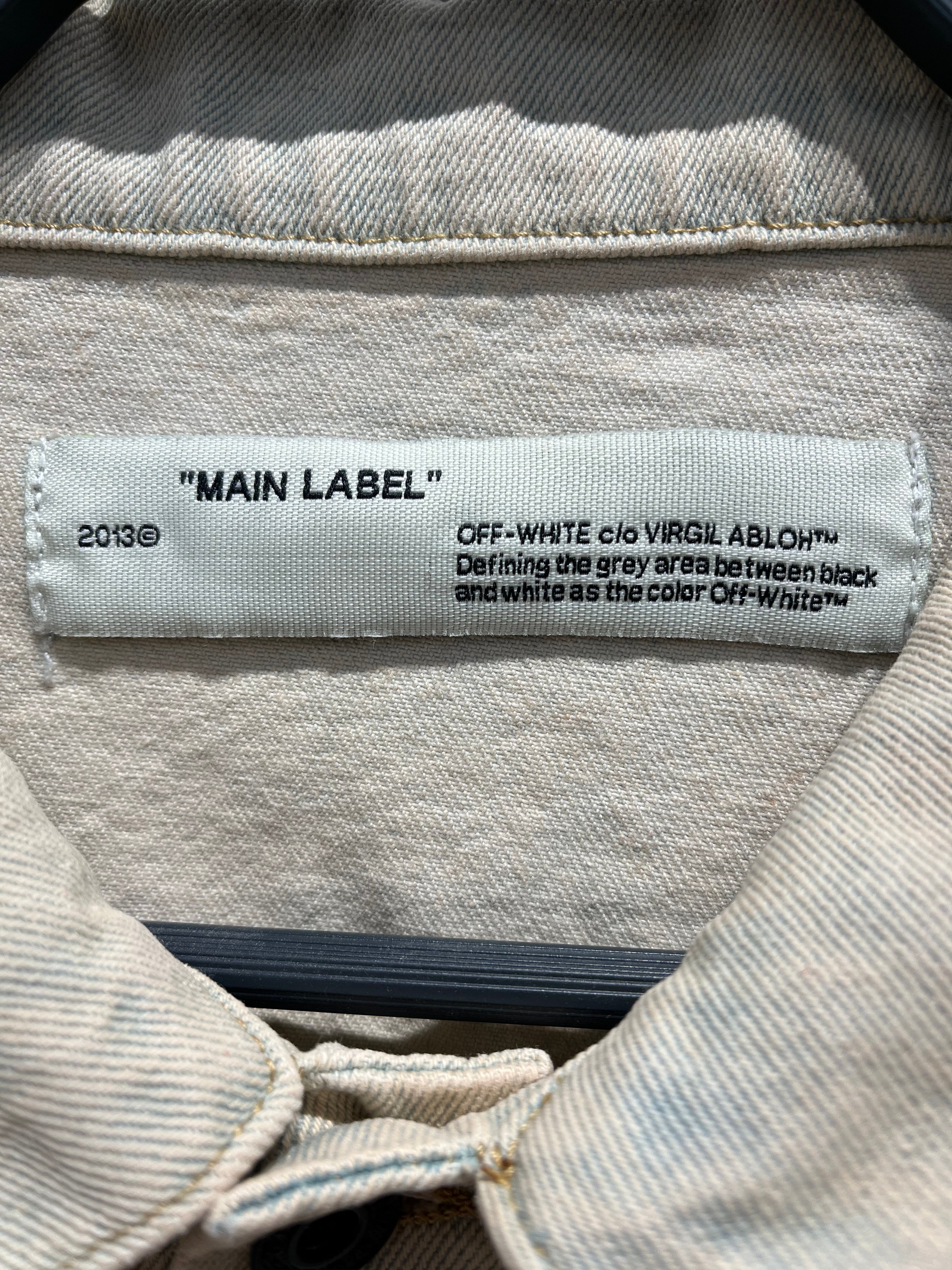 OFF-WHITE/Denim Jkt/XL/Denim/BEG/Graphic/ view 3