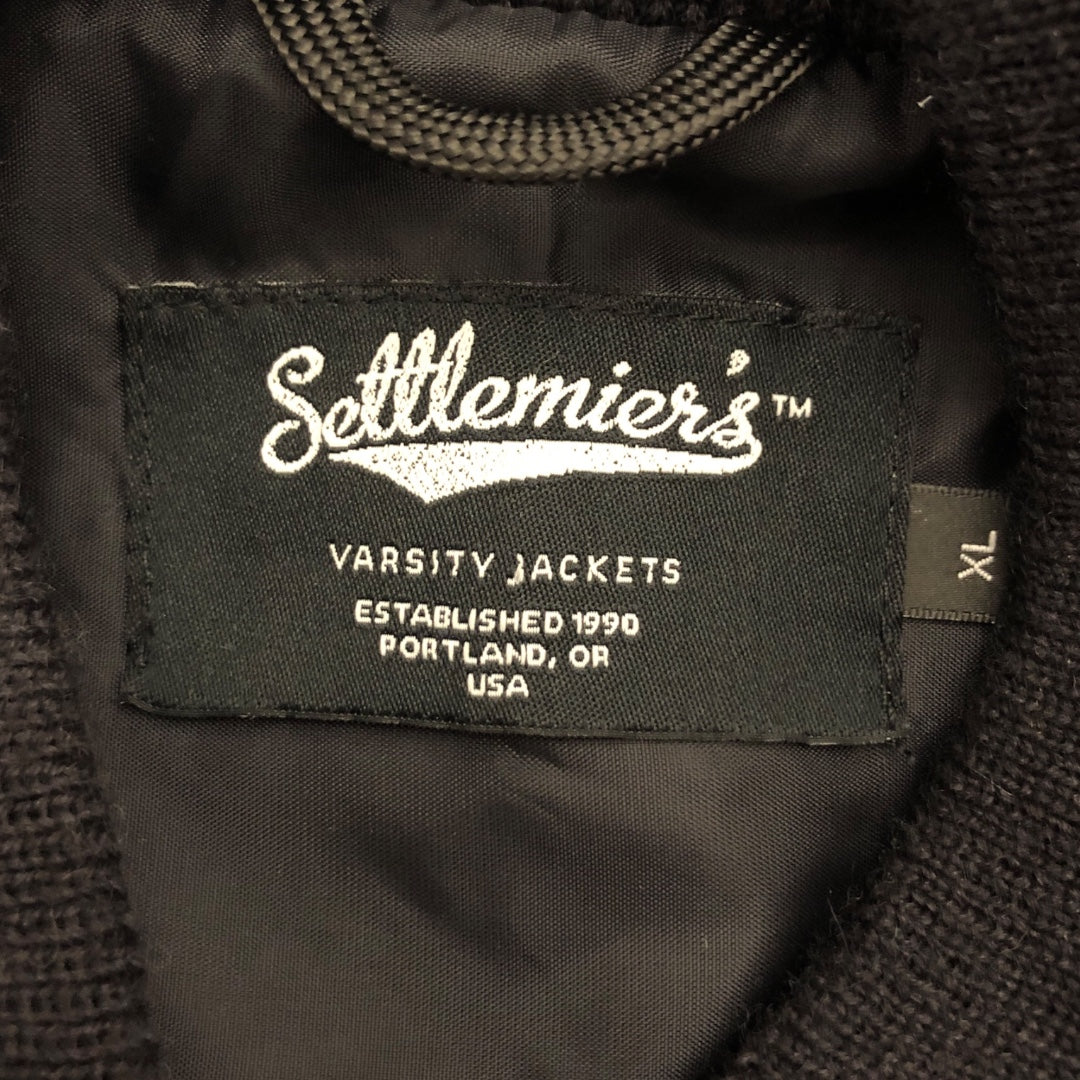 SETTLEMIERS/Jacket/Wool/BRD/WINE RED WOOL VARSITY JACKET view 3