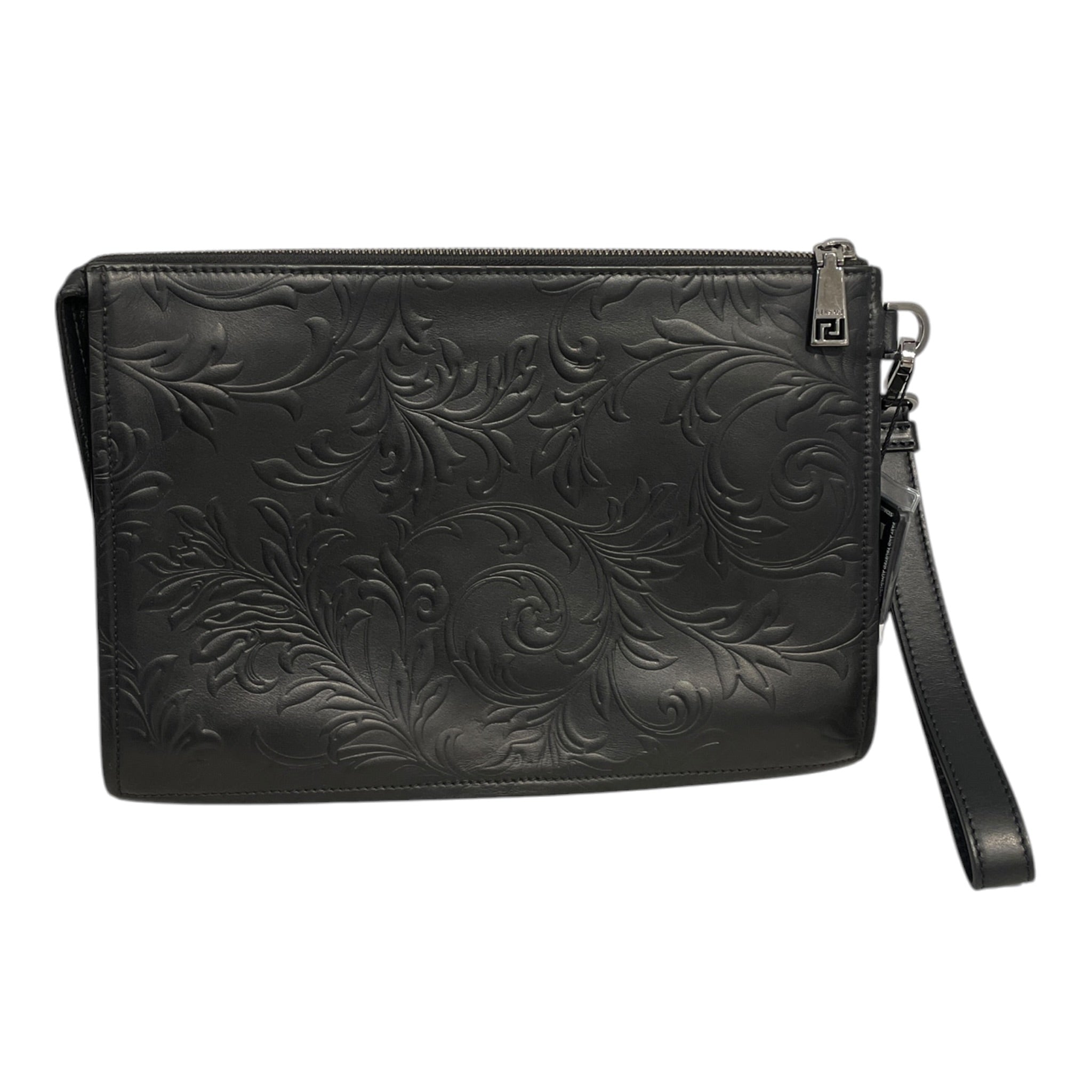 VERSACE/Clutch Bag/Floral Pattern/Leather/BLK/BLK CLUTCH FLORAL PATTERN view 2