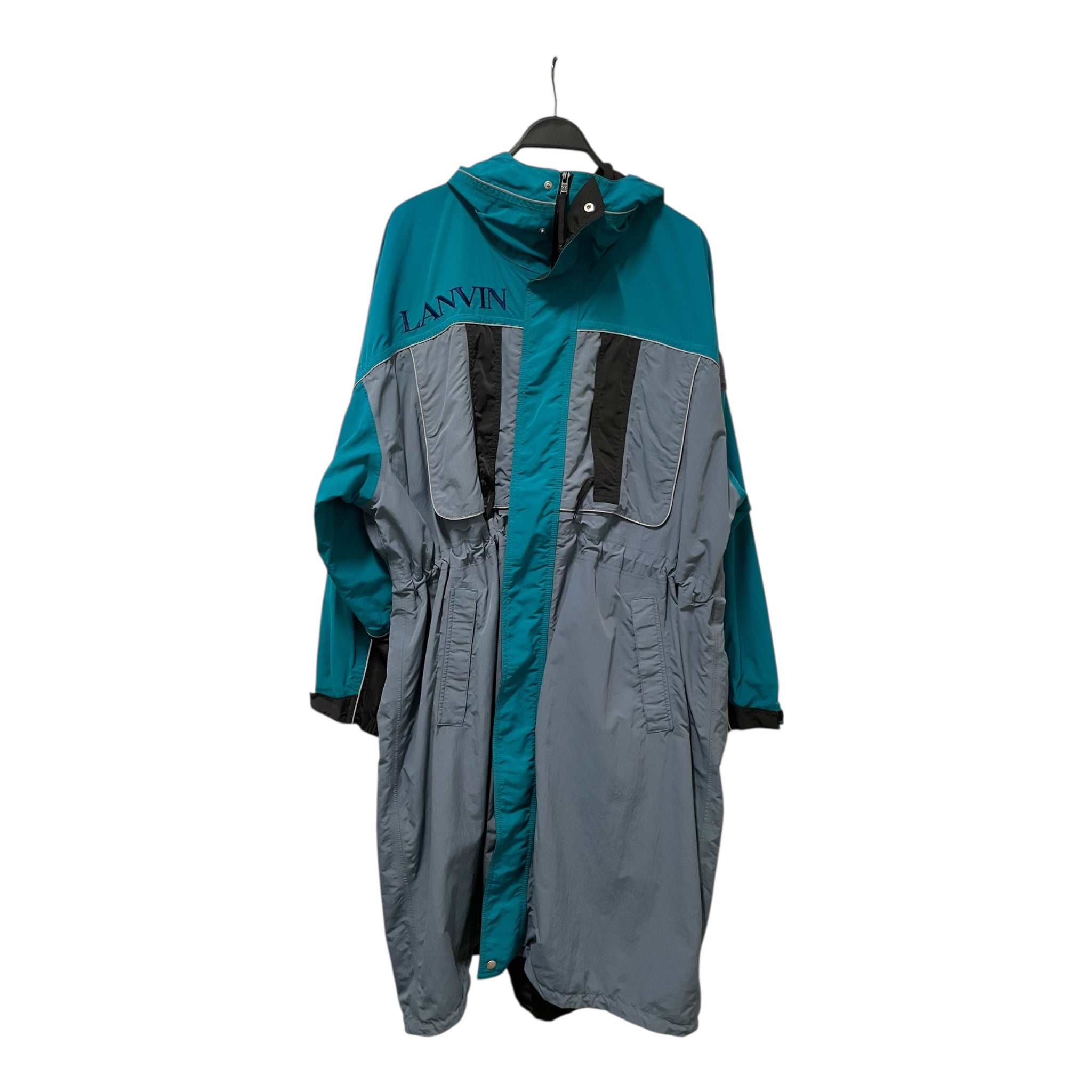 LANVIN/Trench Coat/M/Polyester/IDG/Border/ppl embroidered view 1