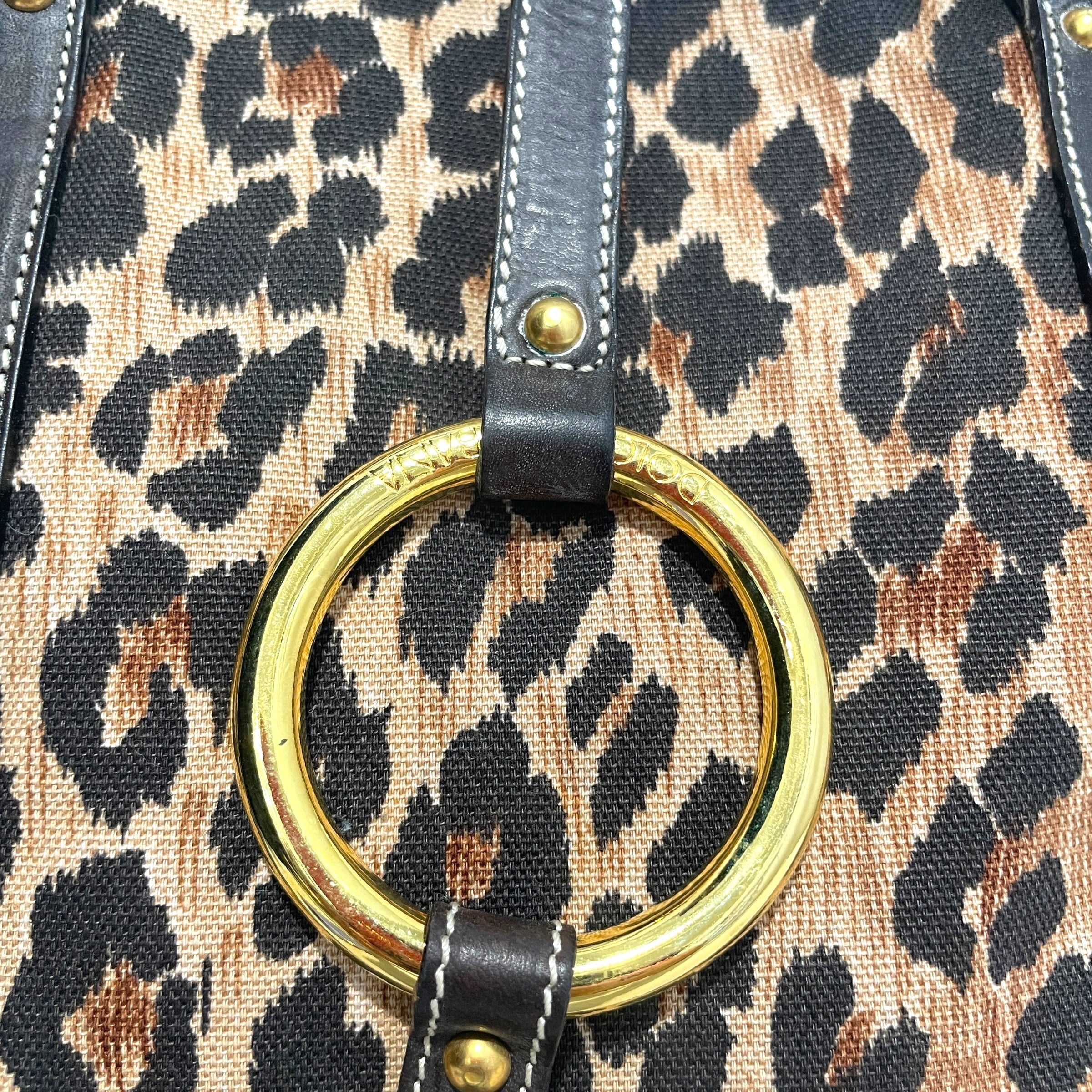 DOLCE&GABBANA/Tote Bag/Animal Pattern/Cotton/BRW/Leopard Print Leather Trim view 2