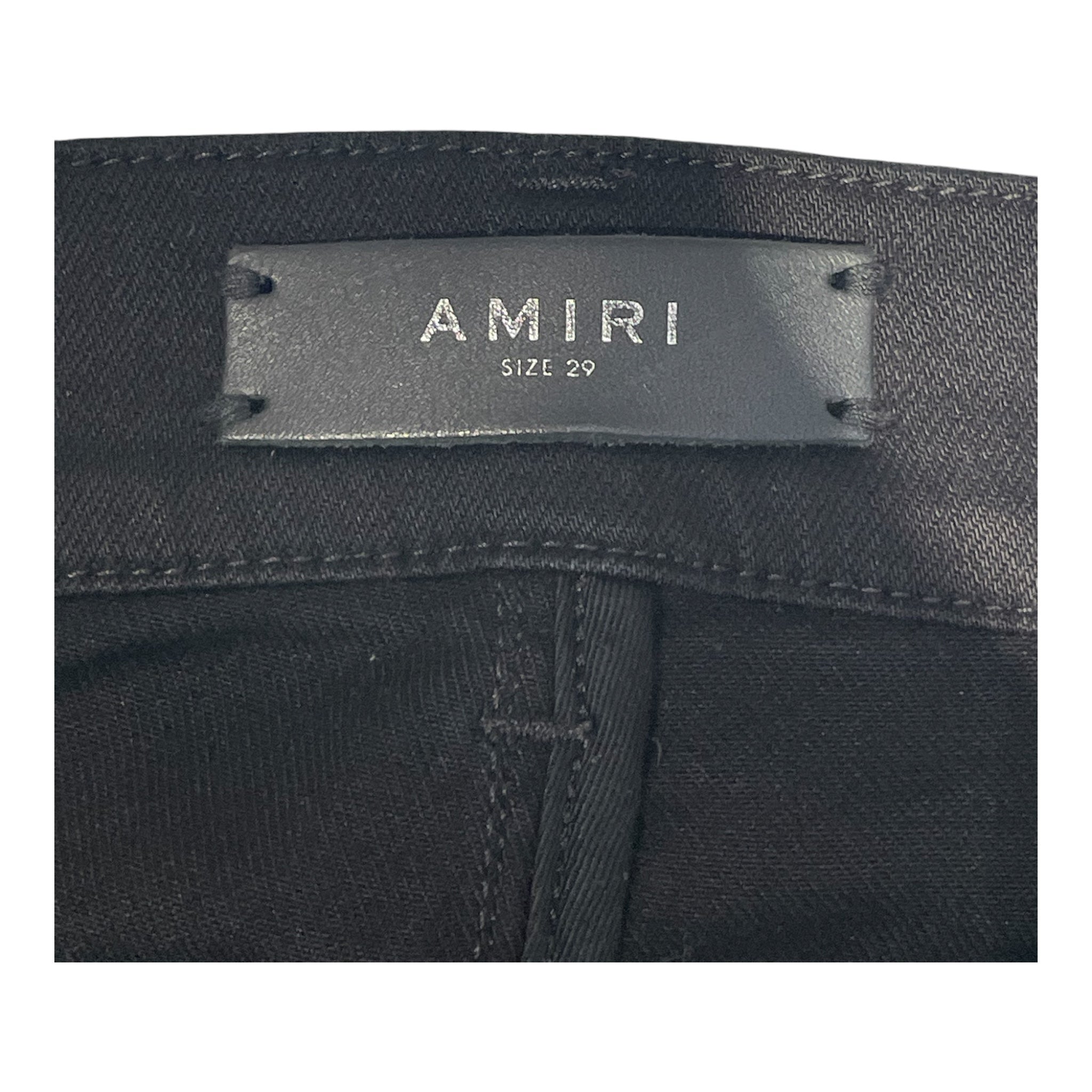 AMIRI/Skinny Pants/29/Cotton/BLK/skinny knee blow out view 3