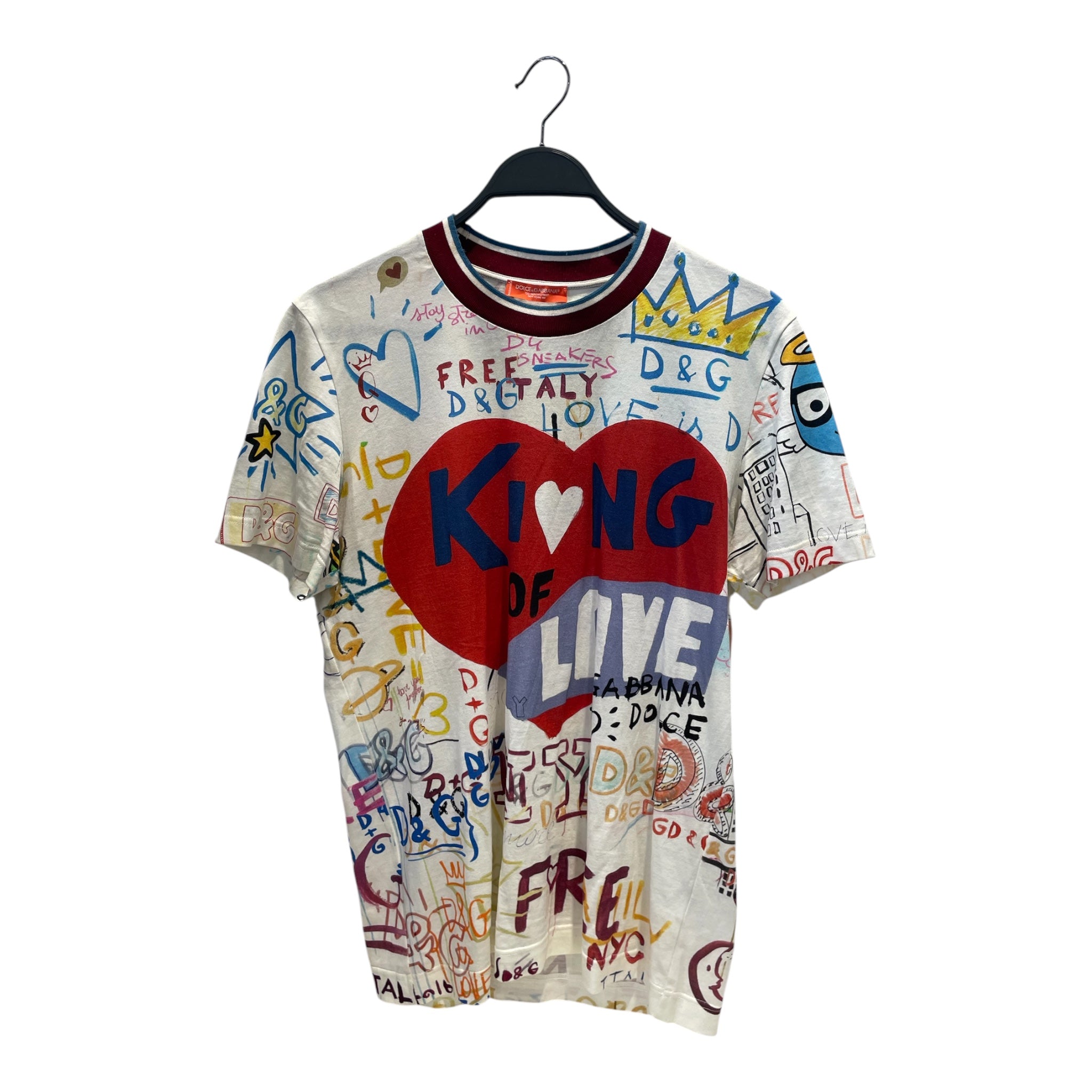 DOLCE&GABBANA/T-Shirt/Cotton/MLT/All Over Print/King of Love AOP Tee view 1