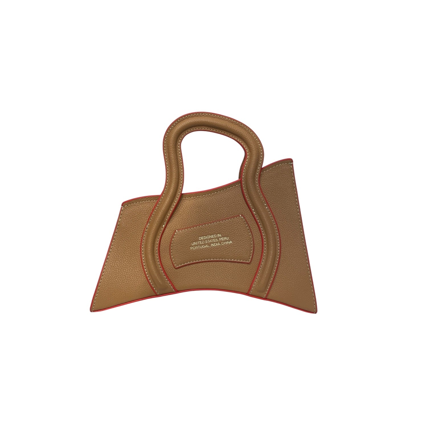 GSCT/Hand Bag/Leather/KHK/RED OUTLINE STITCH/ GSCT GOLD view 2