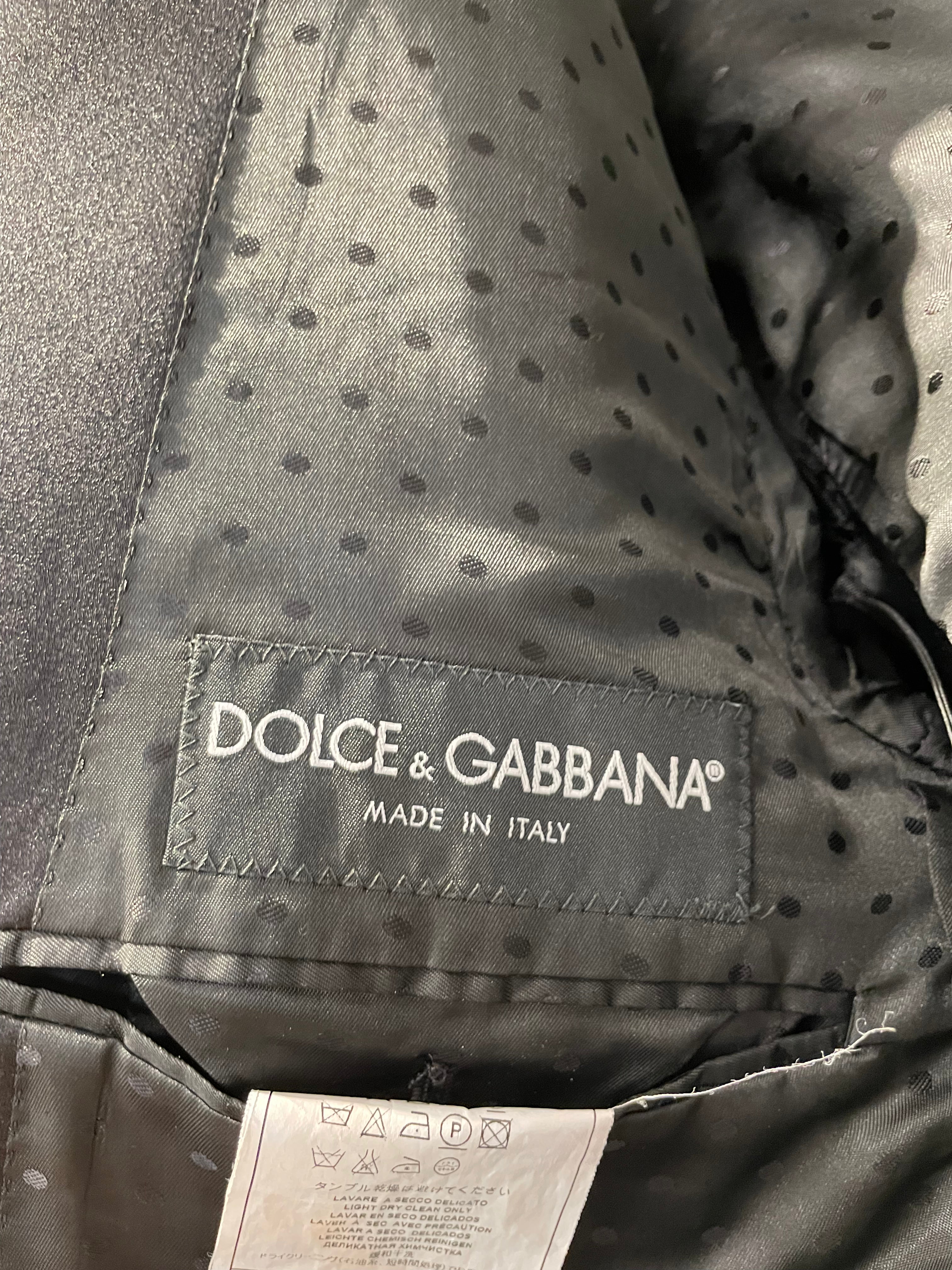 DOLCE&GABBANA/Tailored Jkt/50/Wool/BLK/Satin Lapel Blazer view 3