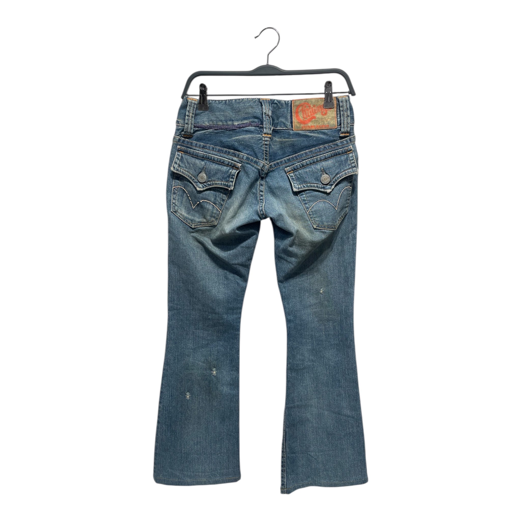 HYSTERIC GLAMOUR/Bootcut Pants/30/Denim/IDG/distressed lowrise view 2