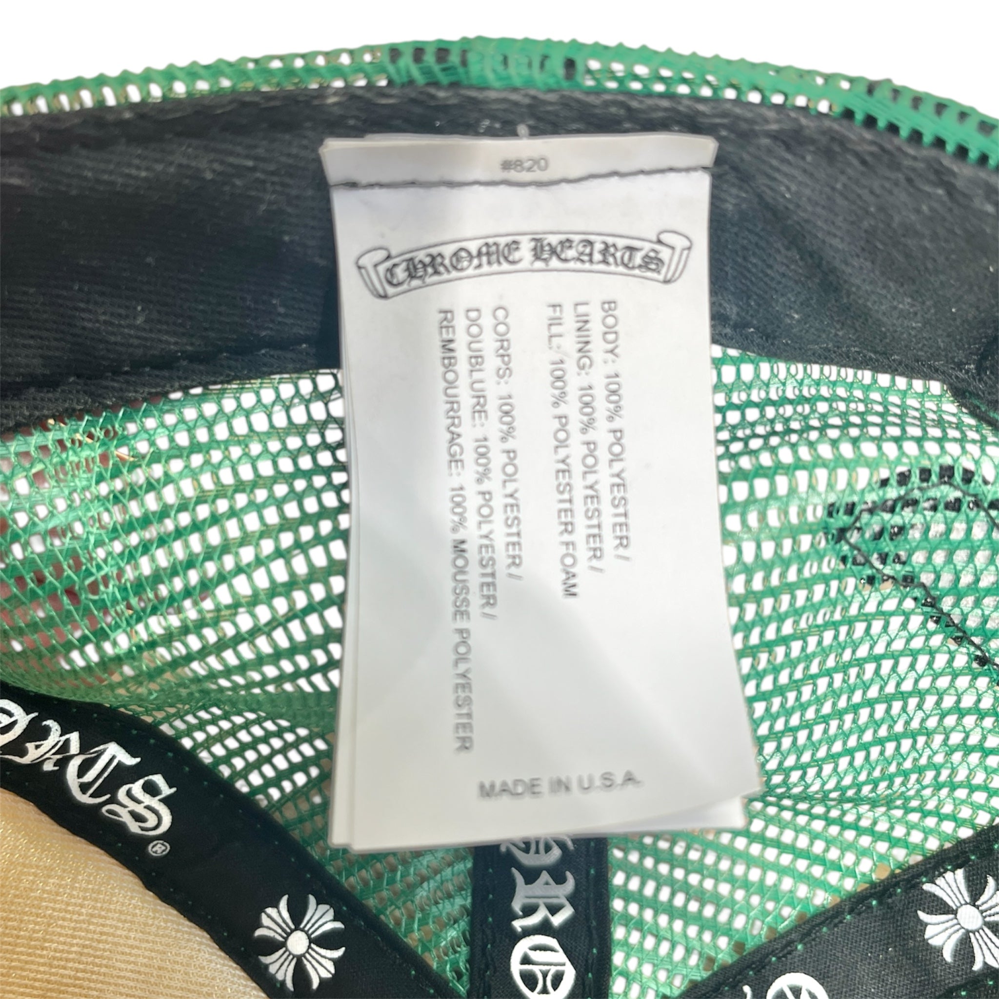 CHROME HEARTS/Trucker Cap/Polyester/GRN/MATTY BOY SMILEY view 3