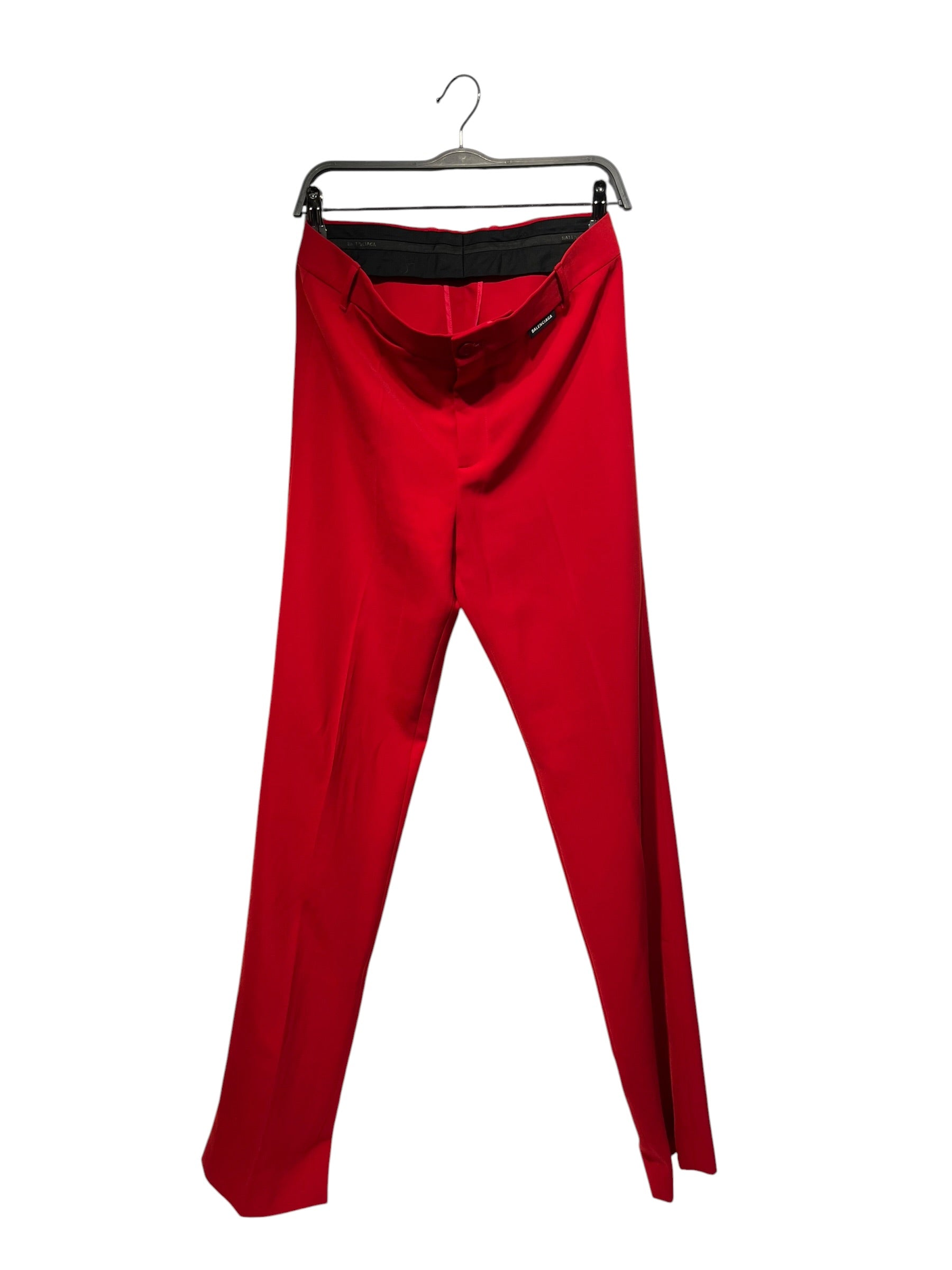 BALENCIAGA/Slacks/48/Polyester/RED/2018 SLACKS W CREASE view 1