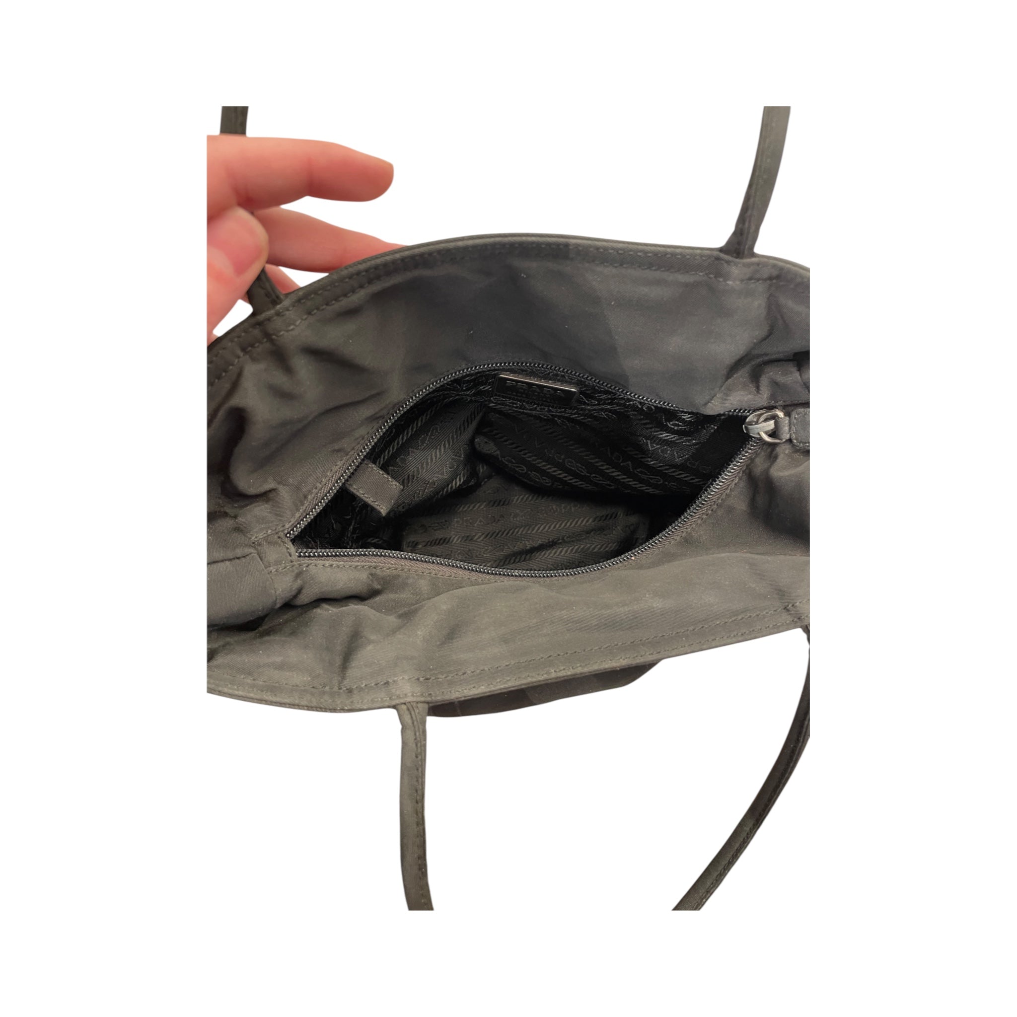 PRADA/Hand Bag/Nylon/BLK/tote mini view 4