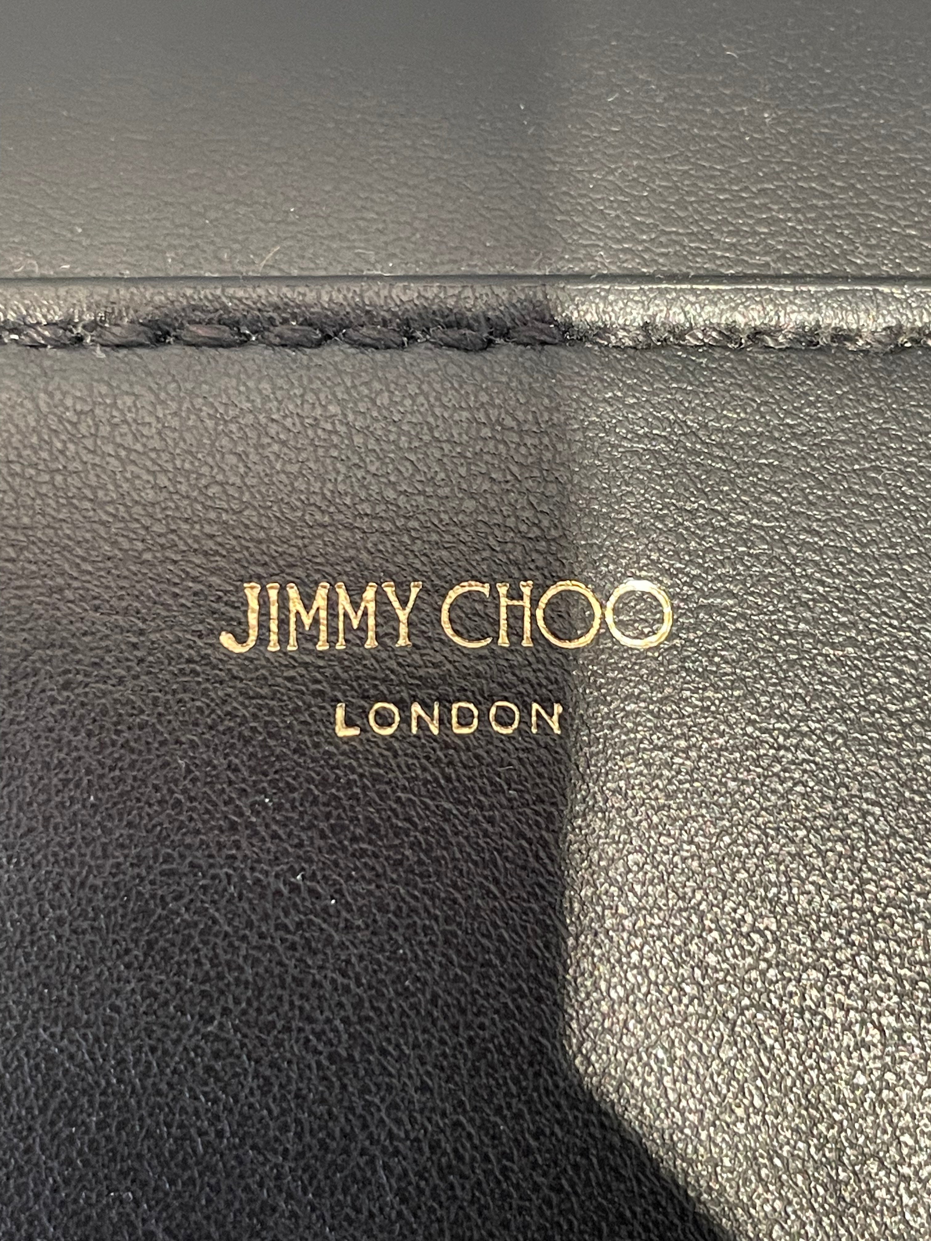 JIMMY CHOO/Tote Bag/Leather/BLK/Diamond Hobo view 5