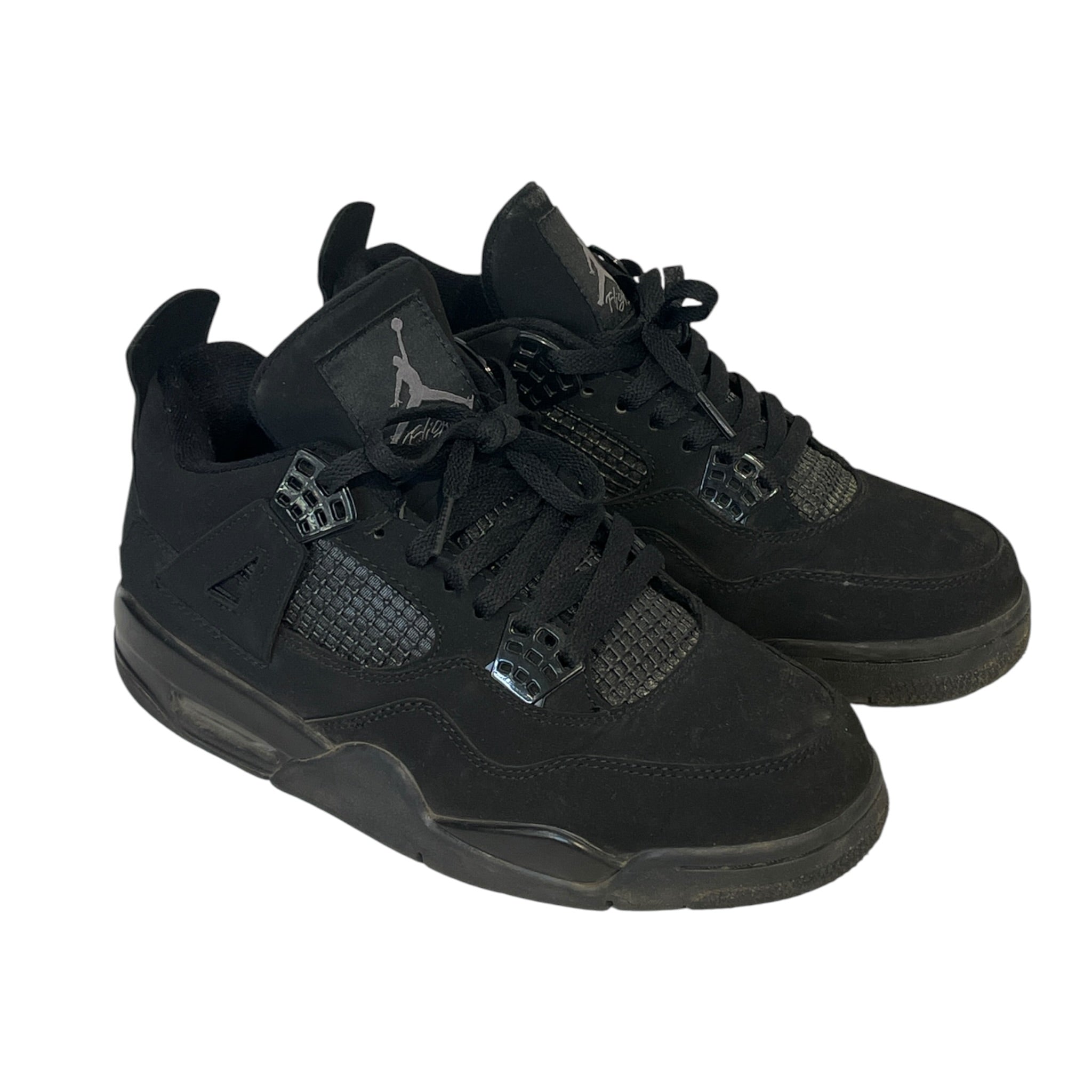 JORDAN BRAND/Hi-Sneakers/US 8.5/Cotton/BLK/BLACK CAT 4s view 1
