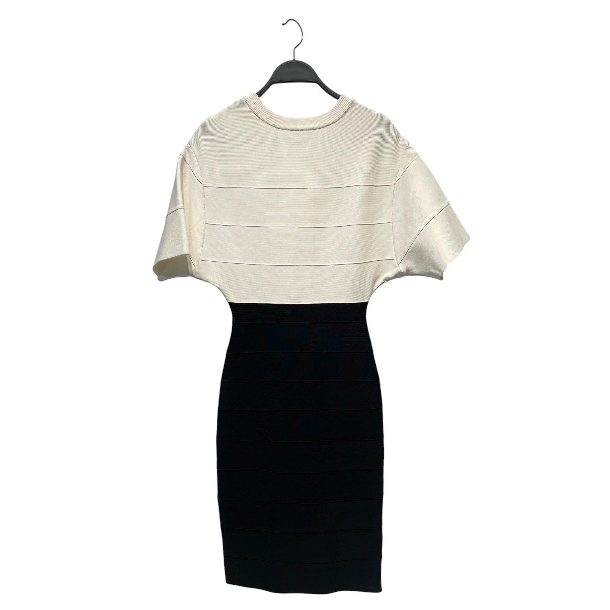 Herve Leger/SS Dress/S/Cotton/WHT/Midi Length/white and black bandage view 2