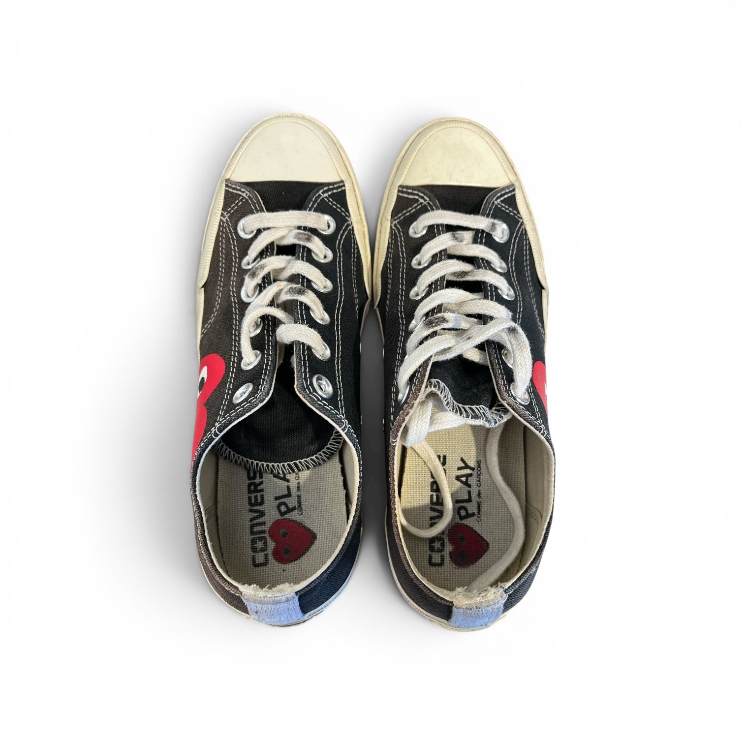 CONVERSE/PLAY COMME des GARCONS/Low-Sneakers/US 7/BLK/faded heart shoes view 3