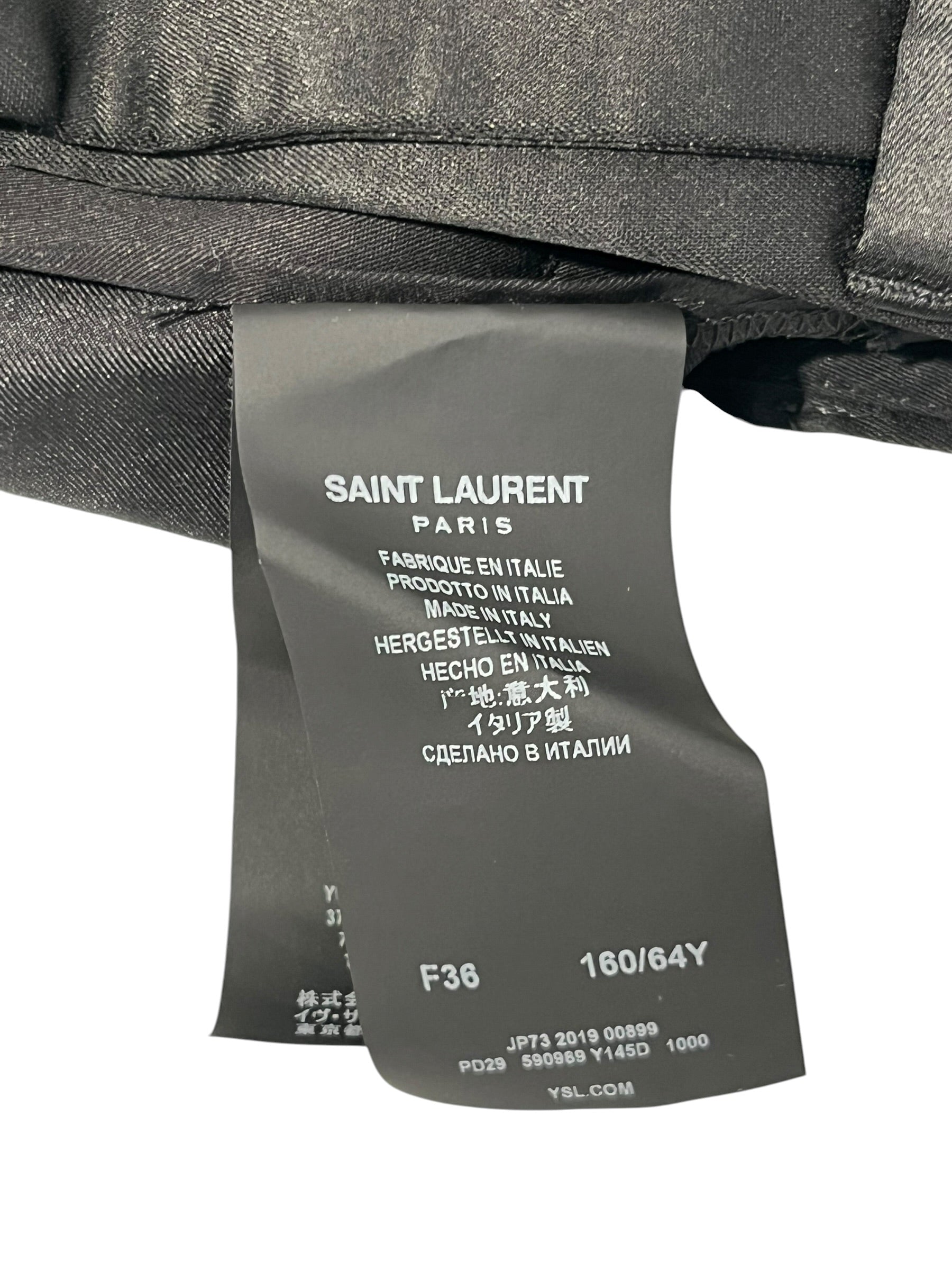 SAINT LAURENT/Bottoms/36/Rayon/BLK/LARGE FLAP SLACKS 2019 view 4