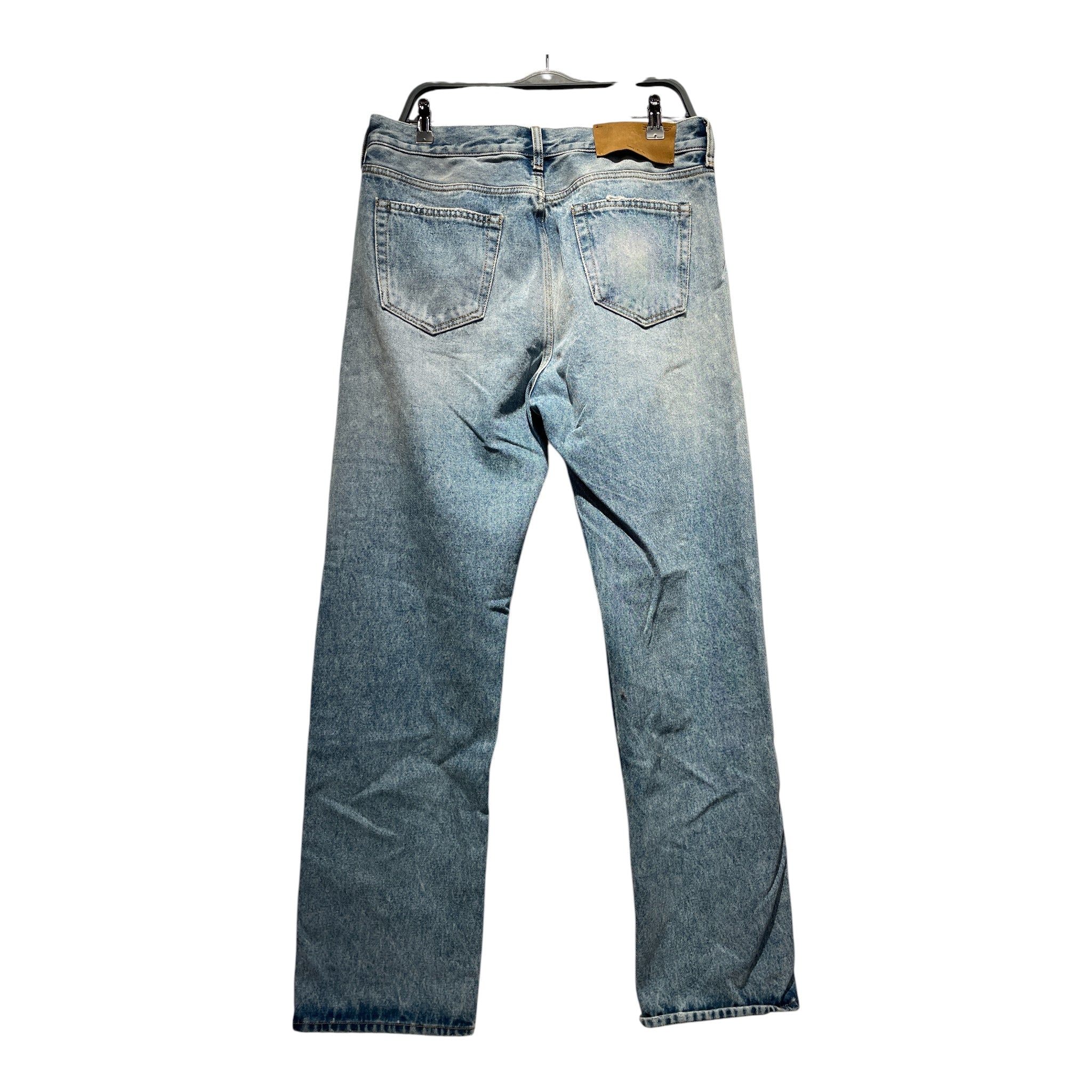 OFF-WHITE/Straight Pants/32/Denim/BLU/spray paint lettering view 2