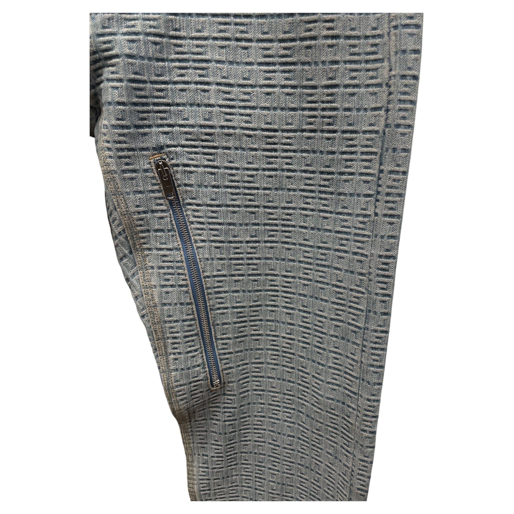 GIVENCHY/Pants/32/Cotton/BLU/Monogram/4G Monogram view 3