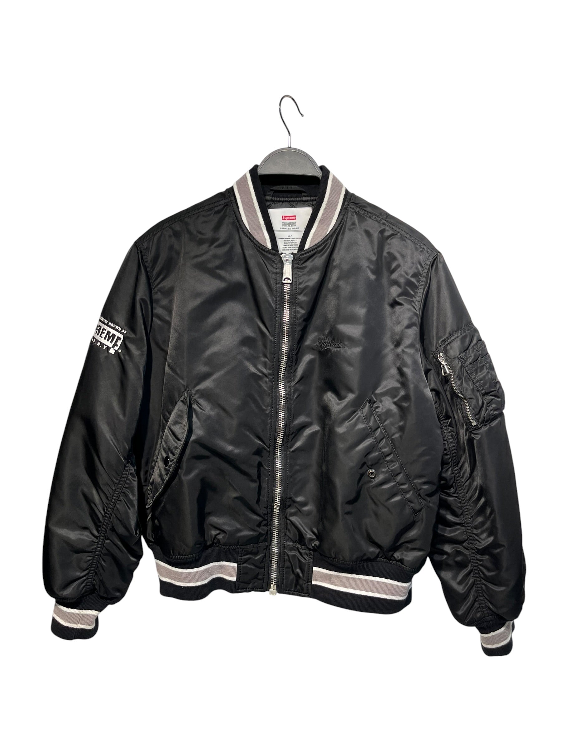 Supreme/Baseball Jkt/S/Nylon/BLK/All Over Print/ view 1