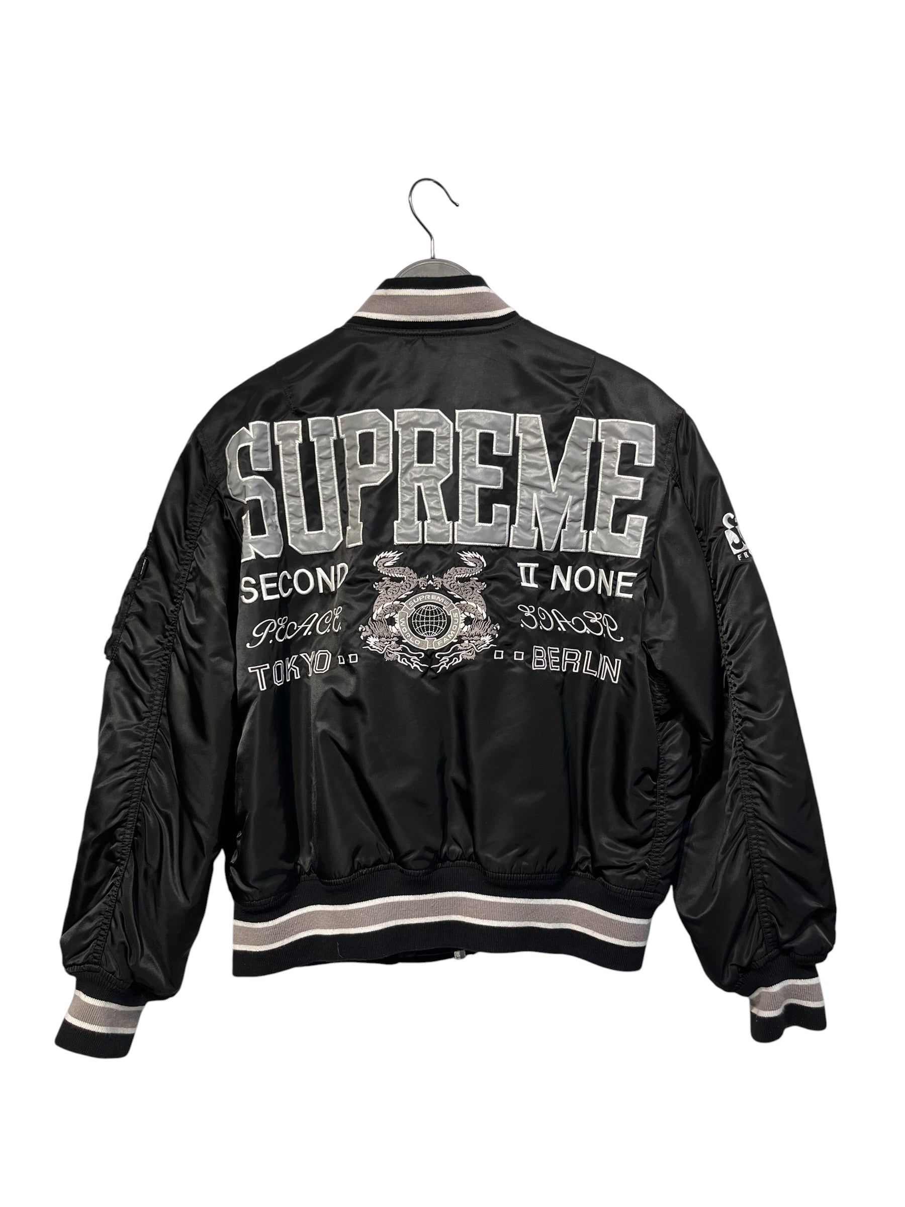 Supreme/Baseball Jkt/S/Nylon/BLK/All Over Print/ view 2