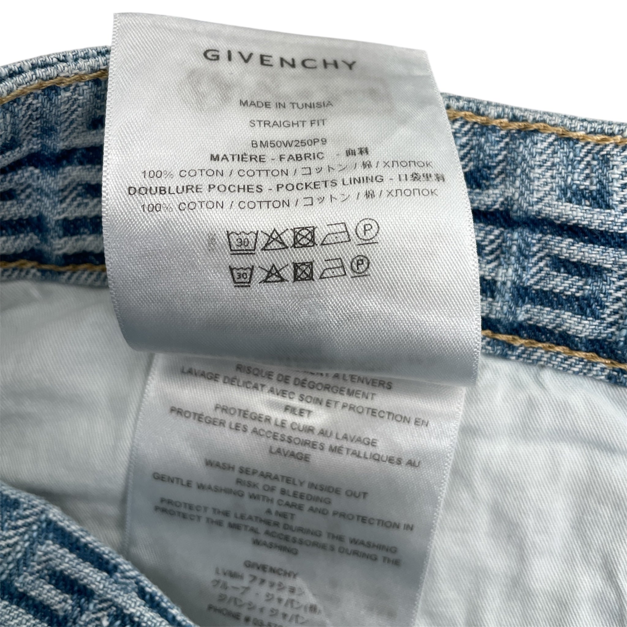 GIVENCHY/Pants/32/Cotton/BLU/Monogram/4G Monogram view 7