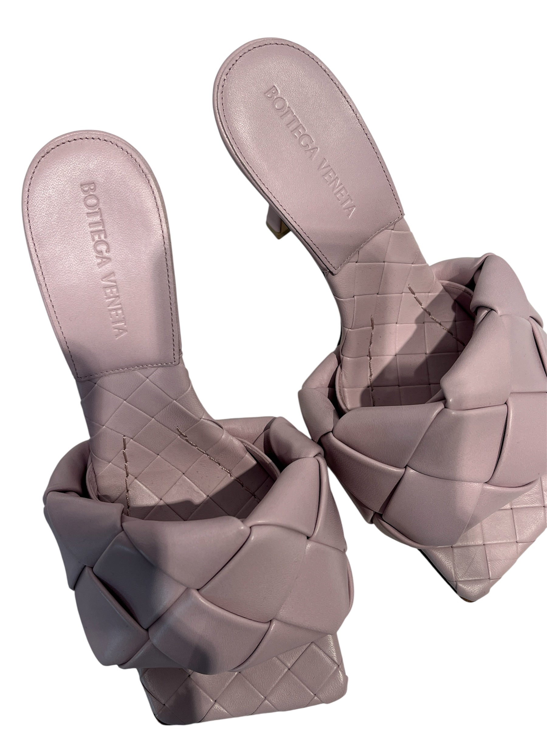 BOTTEGA VENETA/Heels/EU 37/Leather/PPL/WOVENSTRAP view 3