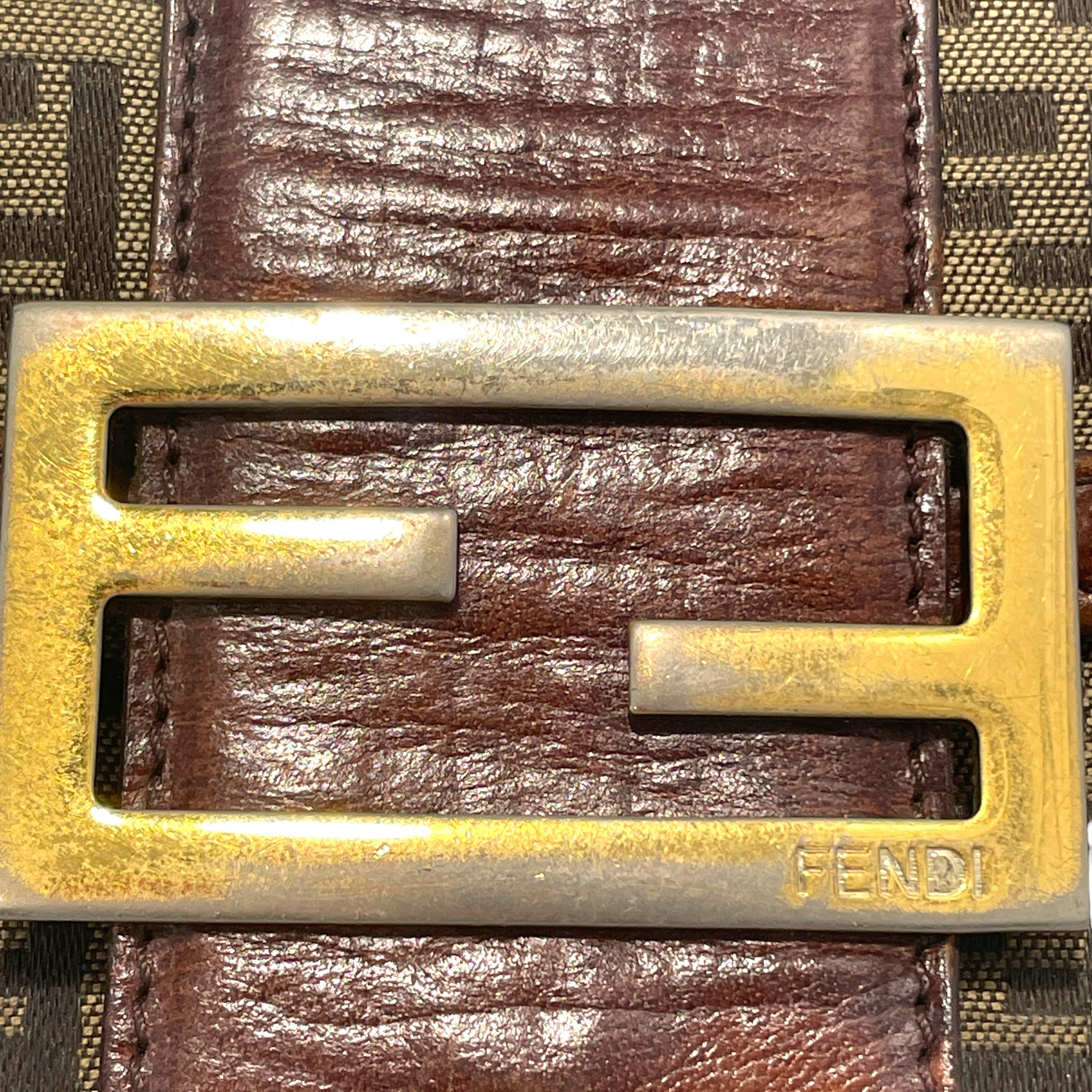 FENDI/Long Wallet/Monogram/Cotton/BRW/Zucca Canvas Baguette Long view 5