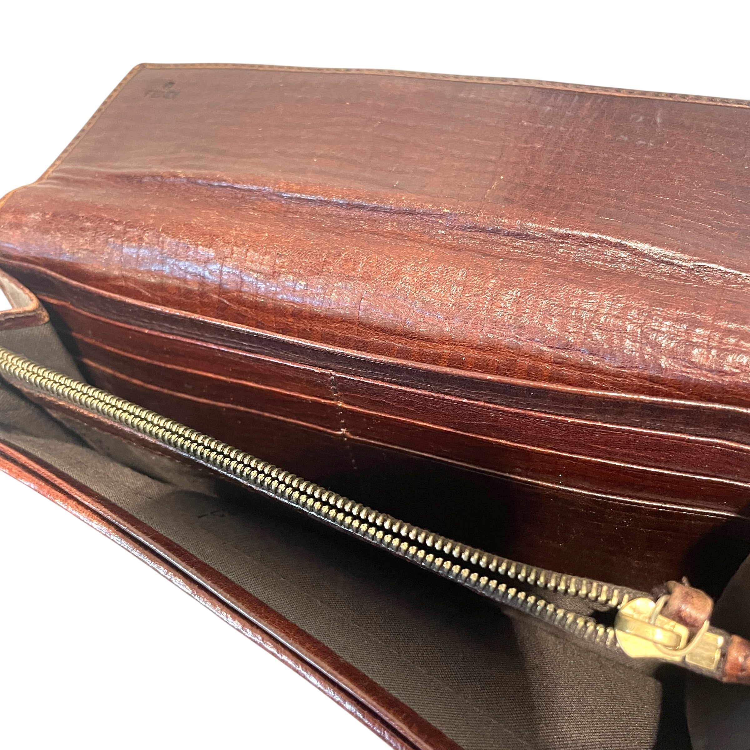 FENDI/Long Wallet/Monogram/Cotton/BRW/Zucca Canvas Baguette Long view 6