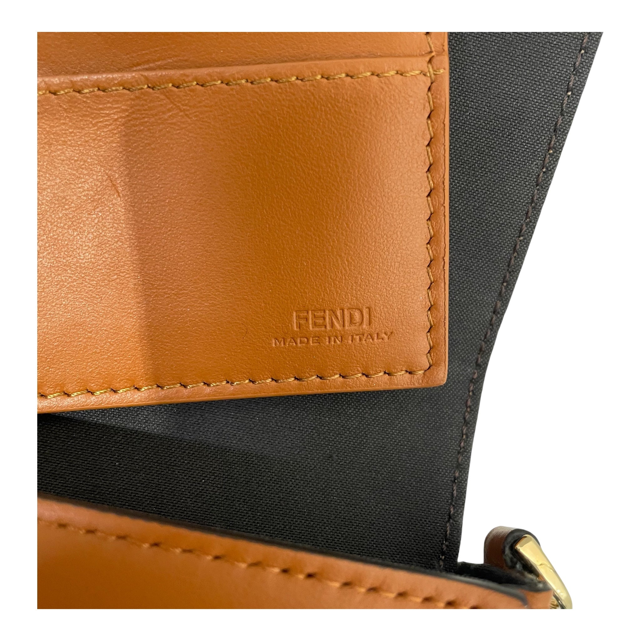 FENDI/Clutch Bag/Leather/ORN/CENTER SIDE LOGO WITH WALLET view 4