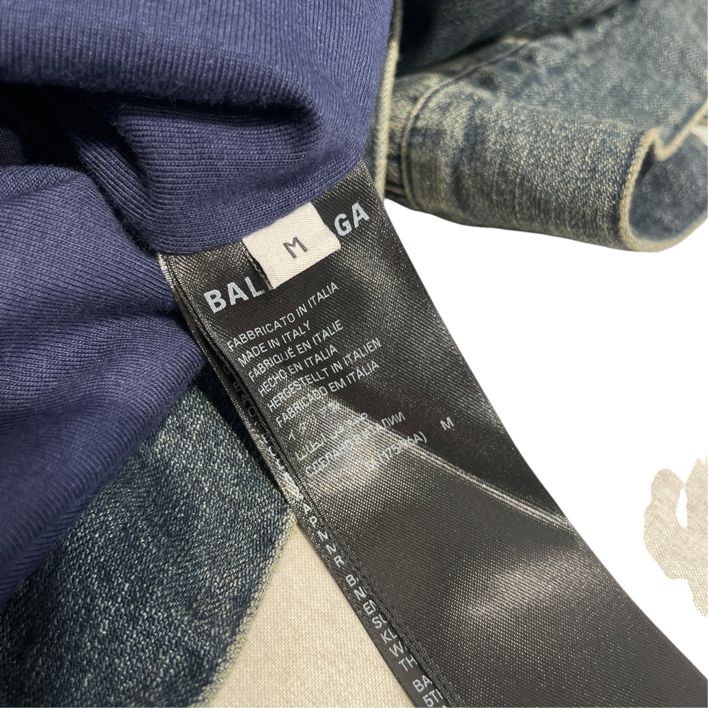 BALENCIAGA/Denim Jkt/M/Denim/BLU/FW 25 Faux Fur Boxy Denim Jkt view 3