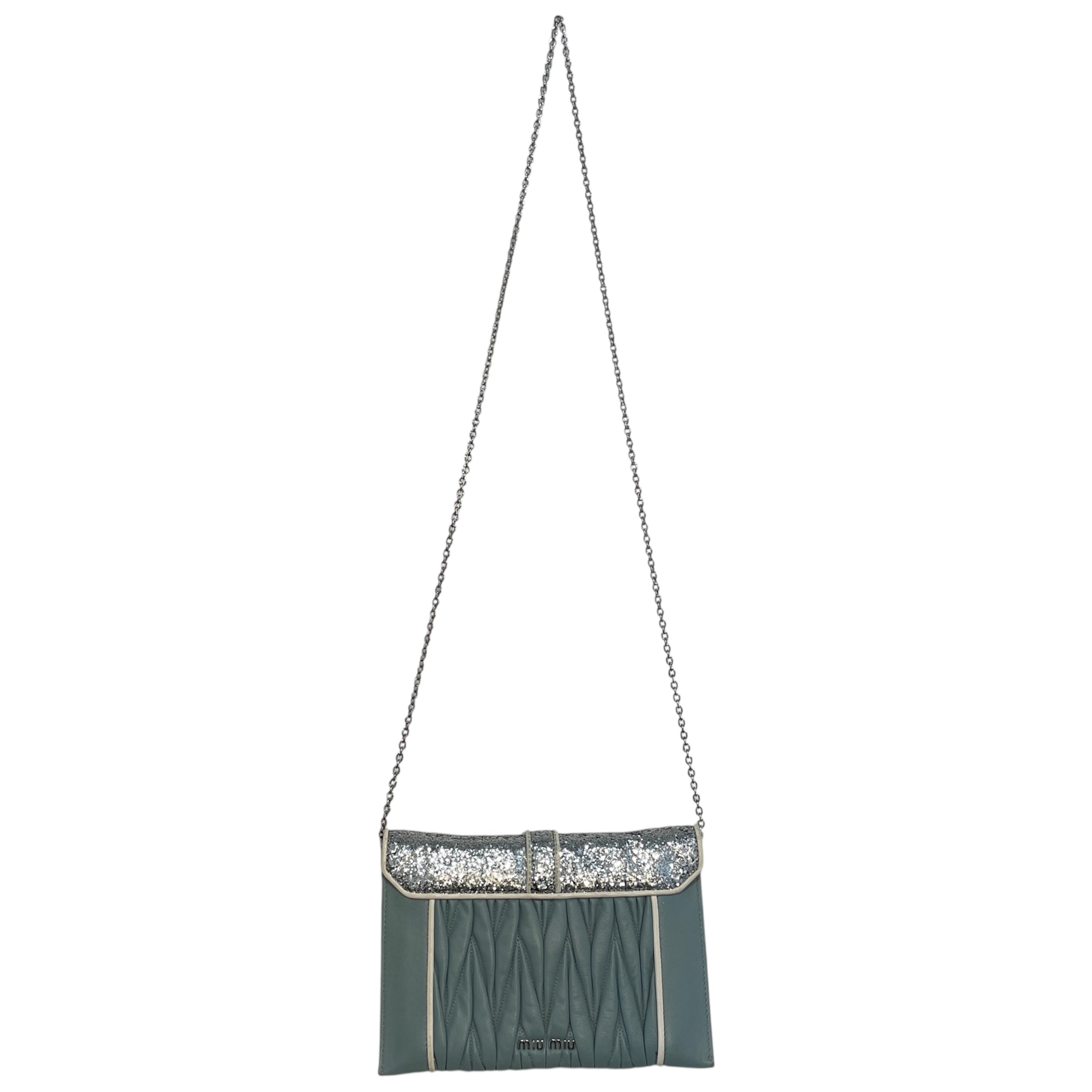 MIU MIU/Bag/Leather/BLU/Cross Body Bag view 2