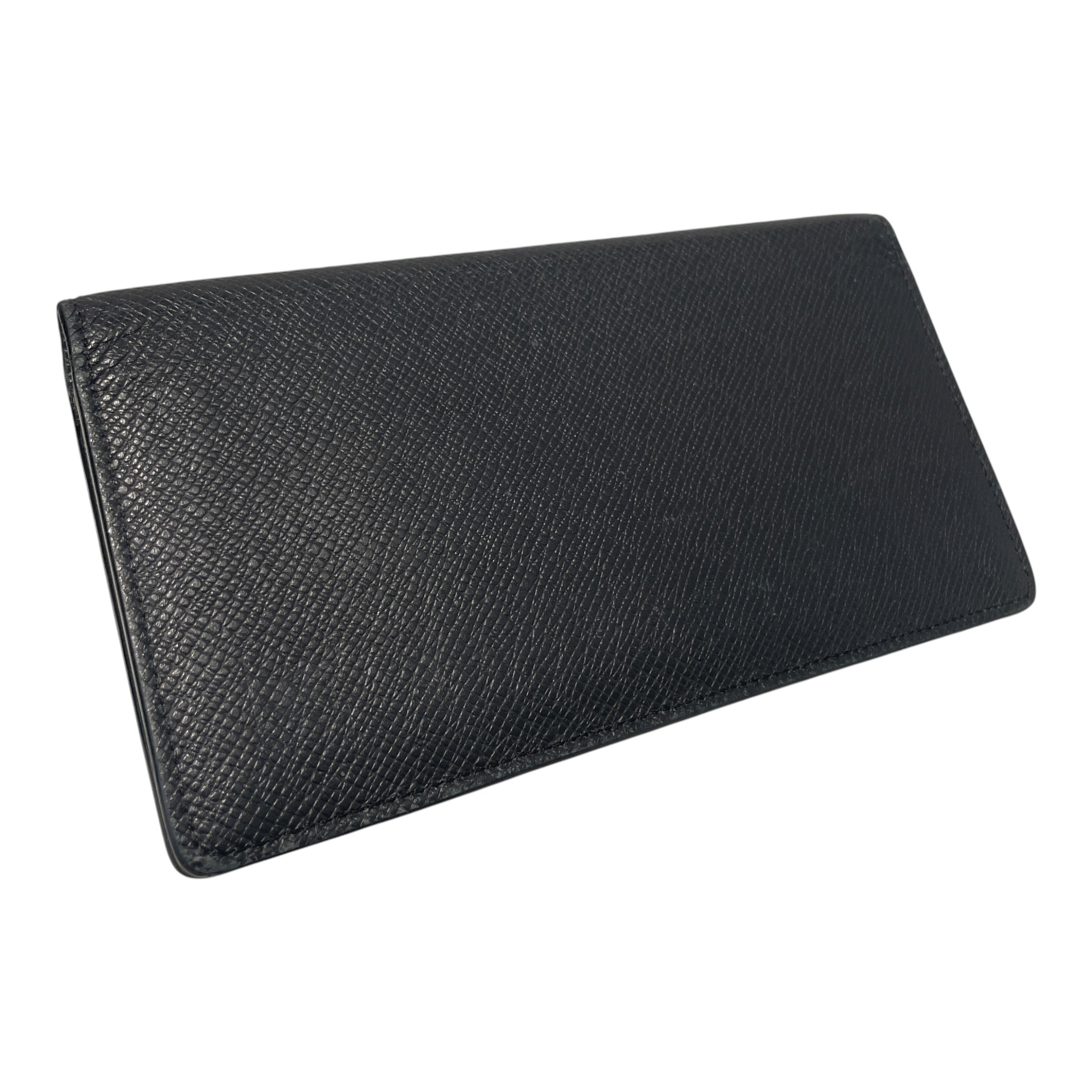 LOUIS VUITTON/Long Wallet/Leather/BLK/Taiga Brazza Long Bifold view 2