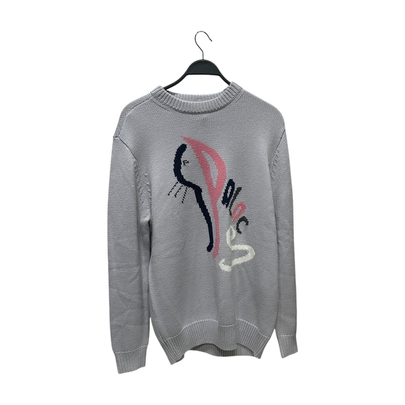 PALACE/Sweater/L/Graphic/Acrylic/GRY/CAT KNIT CLOUDY