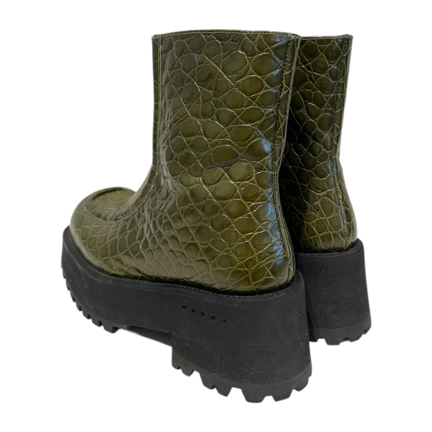 MARNI/Boots/EU 37/Animal Pattern/Leather/GRN/Side Zip/ view 2