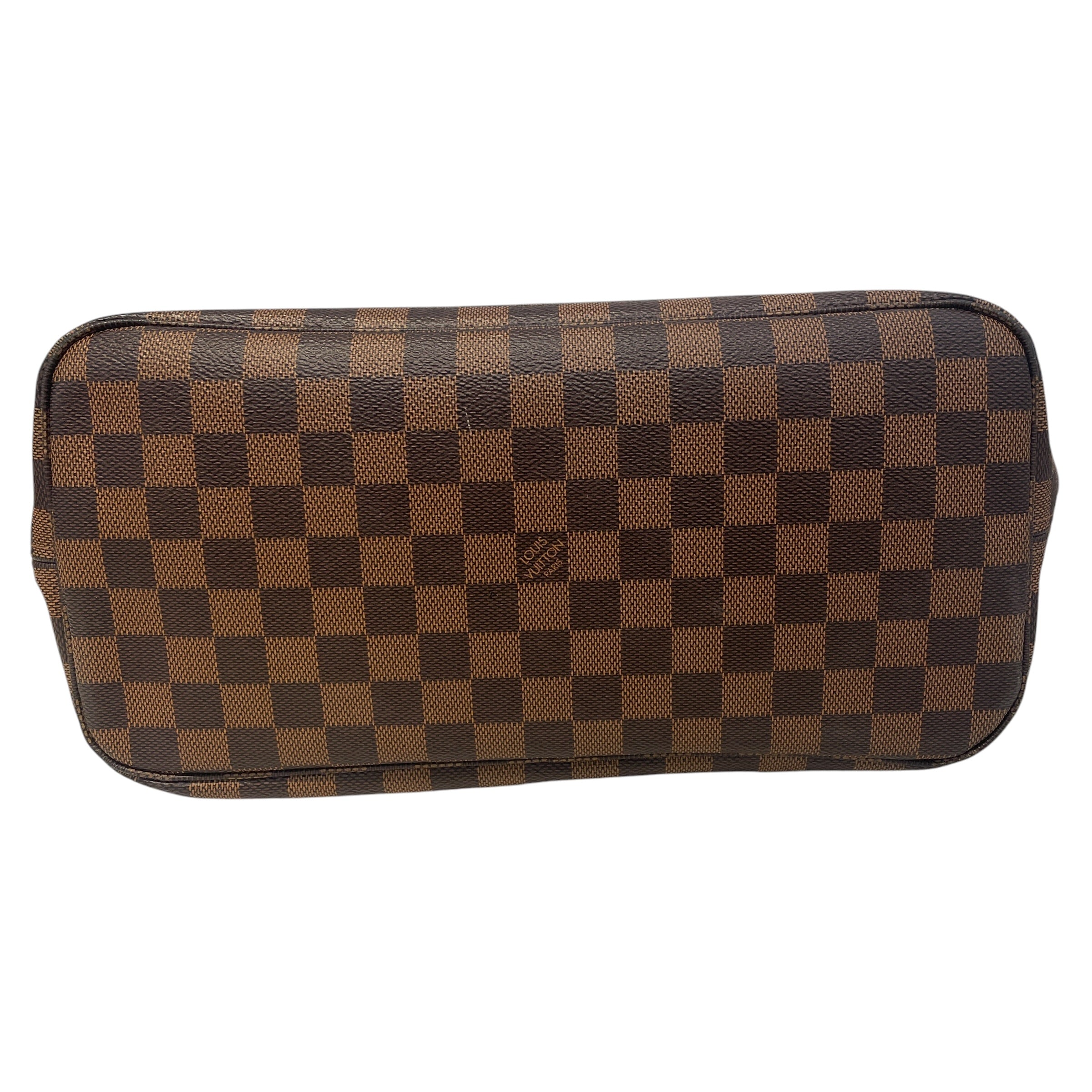 LOUIS VUITTON/Tote Bag/Monogram/Leather/BRW/Neverfull MM Damier Ebene view 3