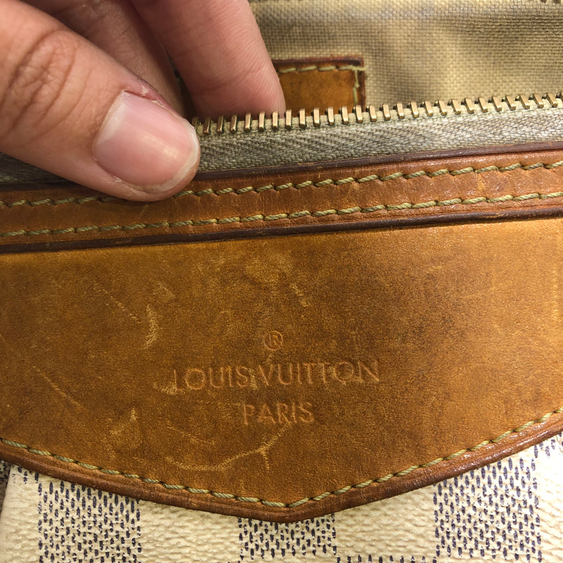 LOUIS VUITTON/Hand Bag/Monogram/Leather/WHT/DAMIER AZUR SIRACUSA BAG