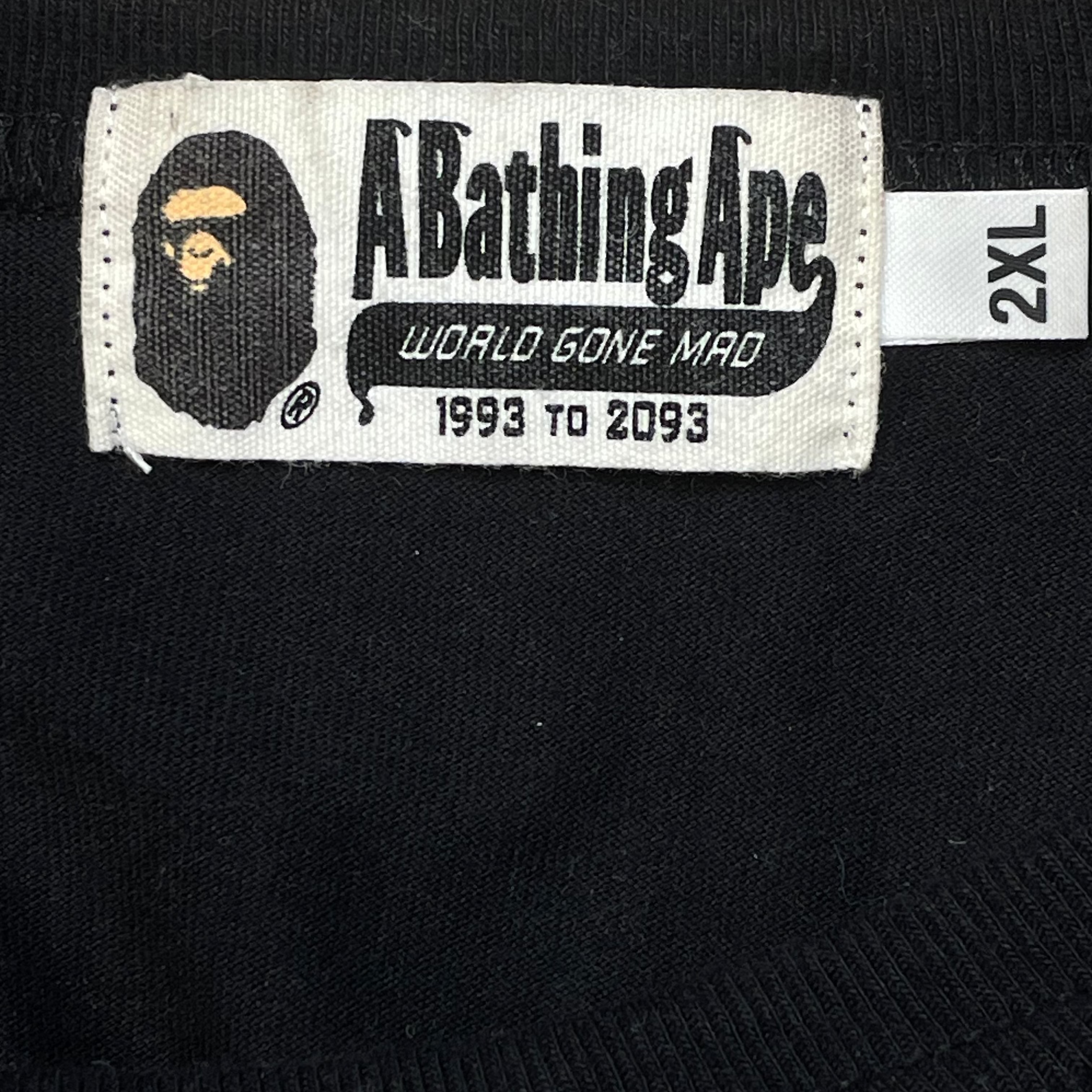 A BATHING APE/T-Shirt/XXL/Cotton/BLK/All Over Print/ view 3