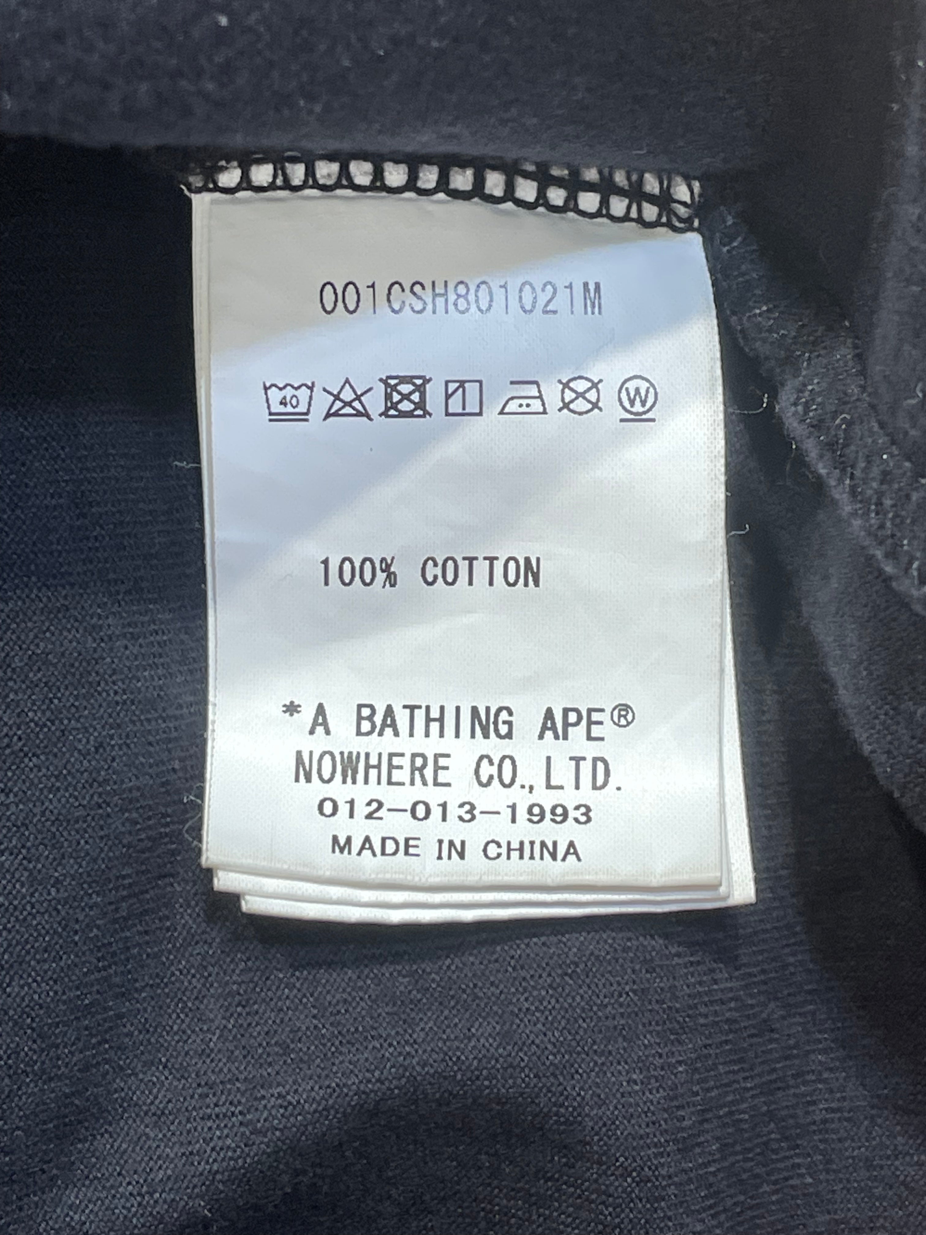 A BATHING APE/T-Shirt/XXL/Cotton/BLK/All Over Print/ view 4