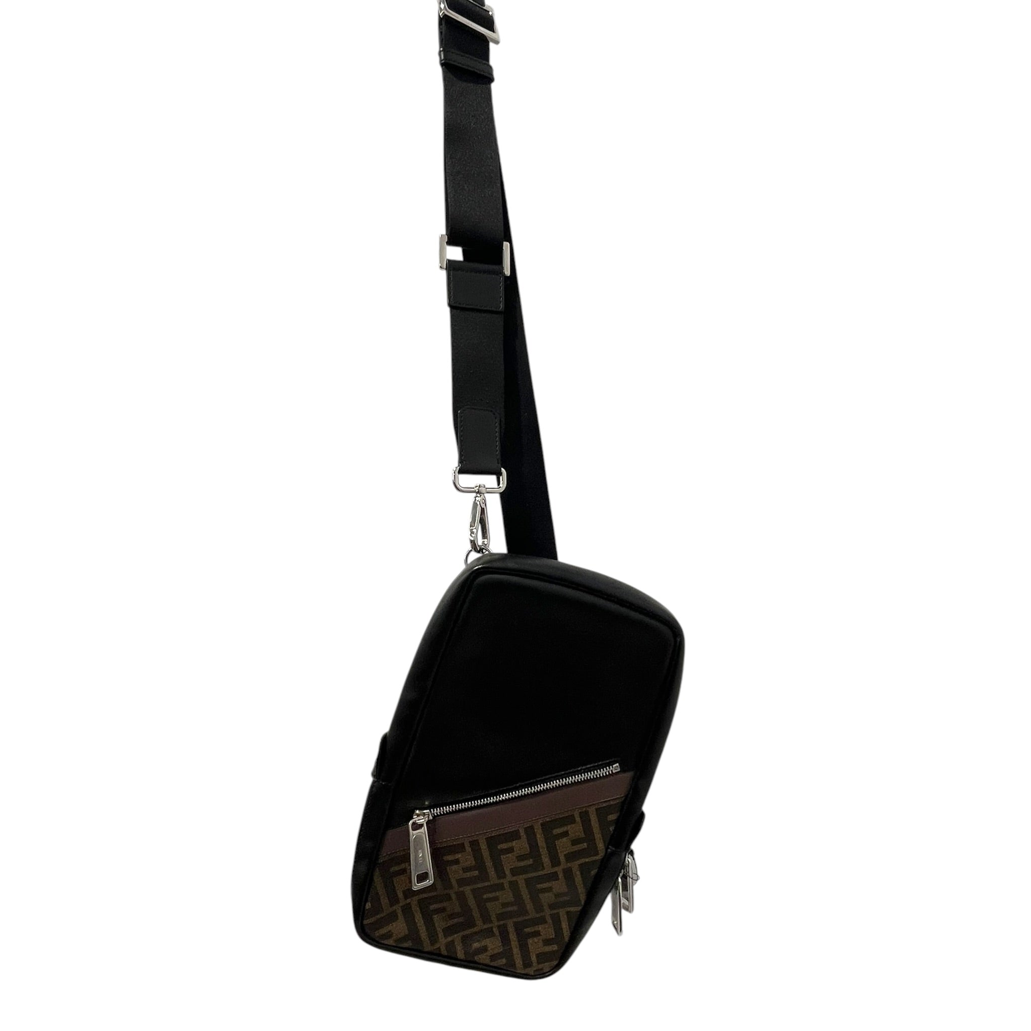 FENDI/Cross Body Bag/Monogram/Leather/BLK/VITELLO LIBERTY CROSSBODY view 2