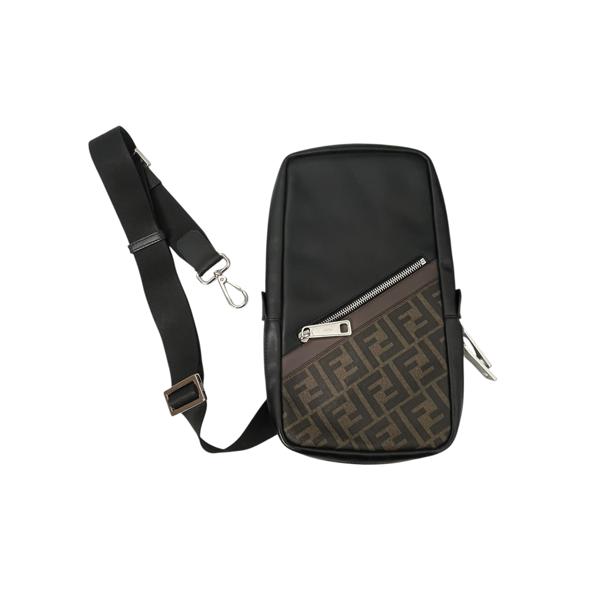 FENDI/Cross Body Bag/Monogram/Leather/BLK/VITELLO LIBERTY CROSSBODY view 1