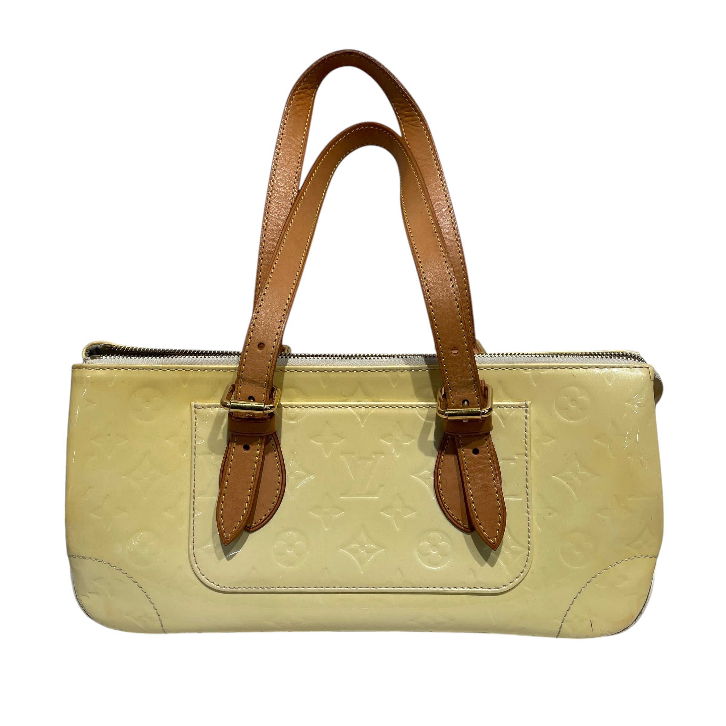LOUIS VUITTON/Hand Bag/Leather/YEL/Yellow Vernis Rosewood Avenue view 2
