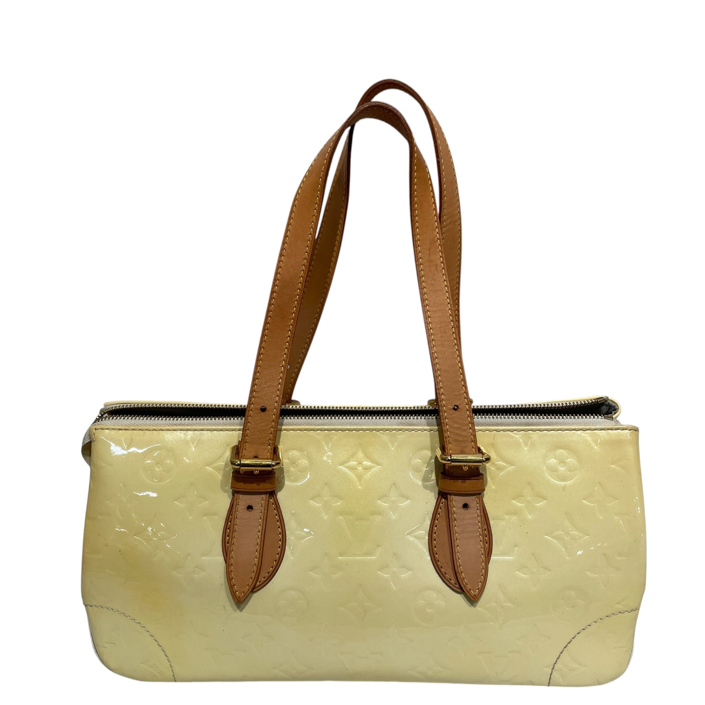 LOUIS VUITTON/Hand Bag/Leather/YEL/Yellow Vernis Rosewood Avenue view 1