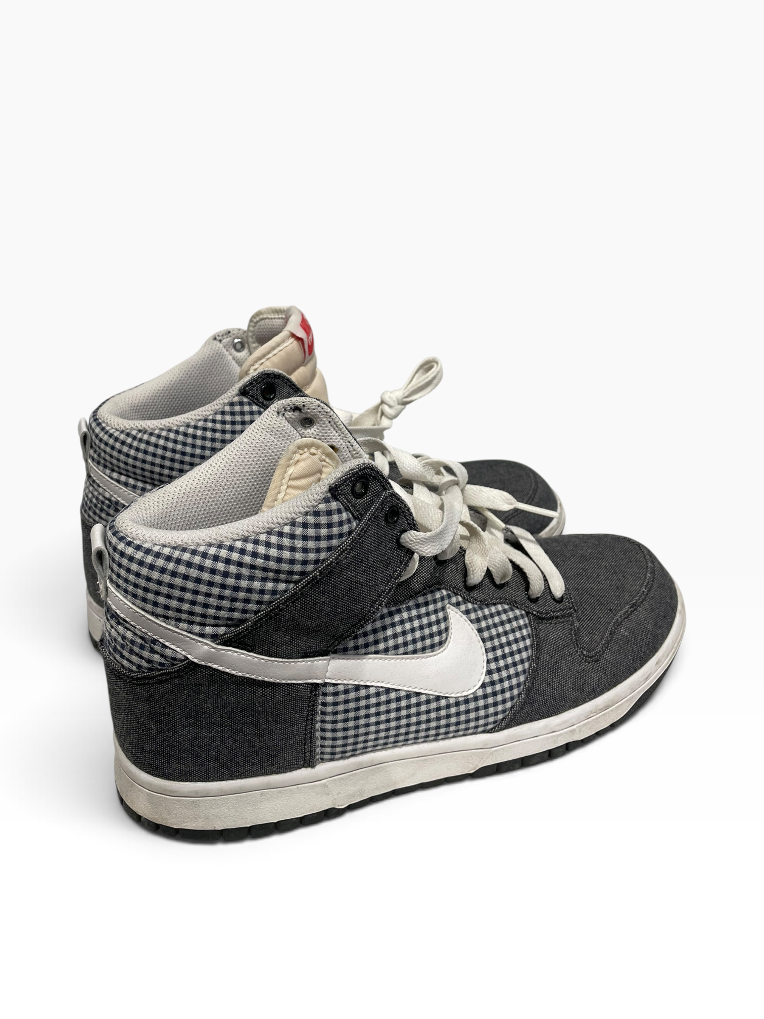 NIKE/Hi-Sneakers/US 9/Gingham Check/Denim/NVY/Dunk High 'Denim Gingham' view 1