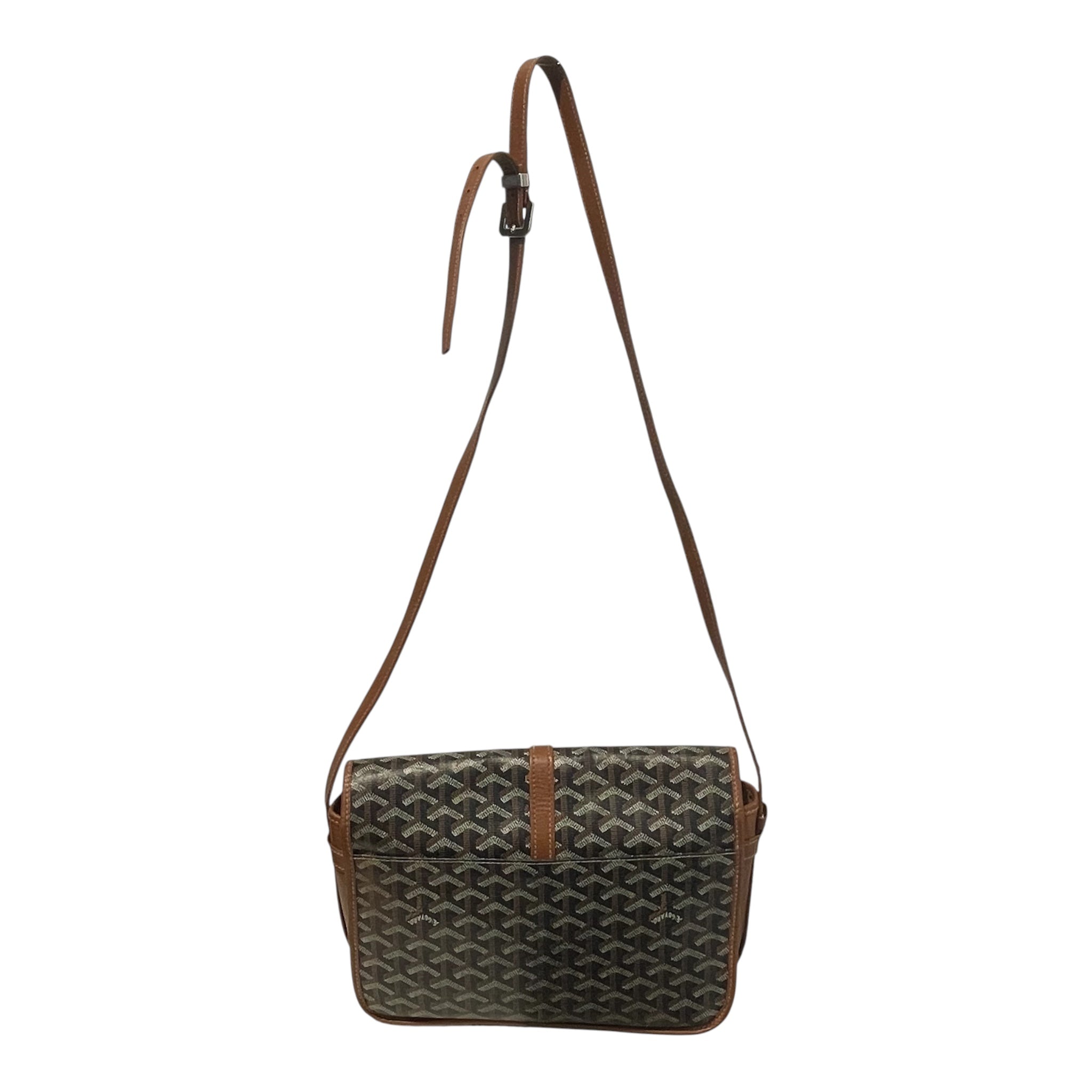 GOYARD/Cross Body Bag/Monogram/Leather/BRW/BELVEDERE view 2