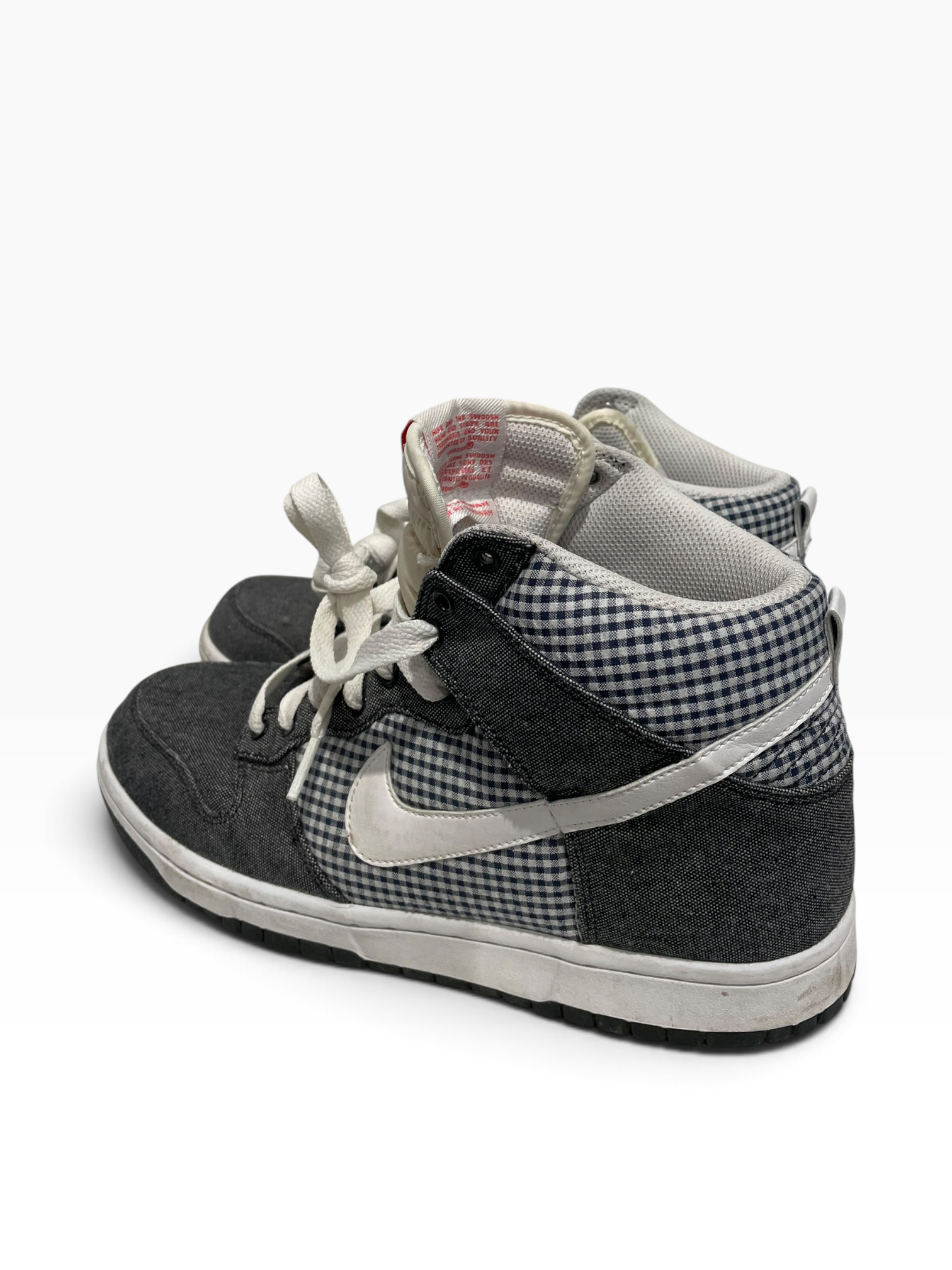NIKE/Hi-Sneakers/US 9/Gingham Check/Denim/NVY/Dunk High 'Denim Gingham' view 2