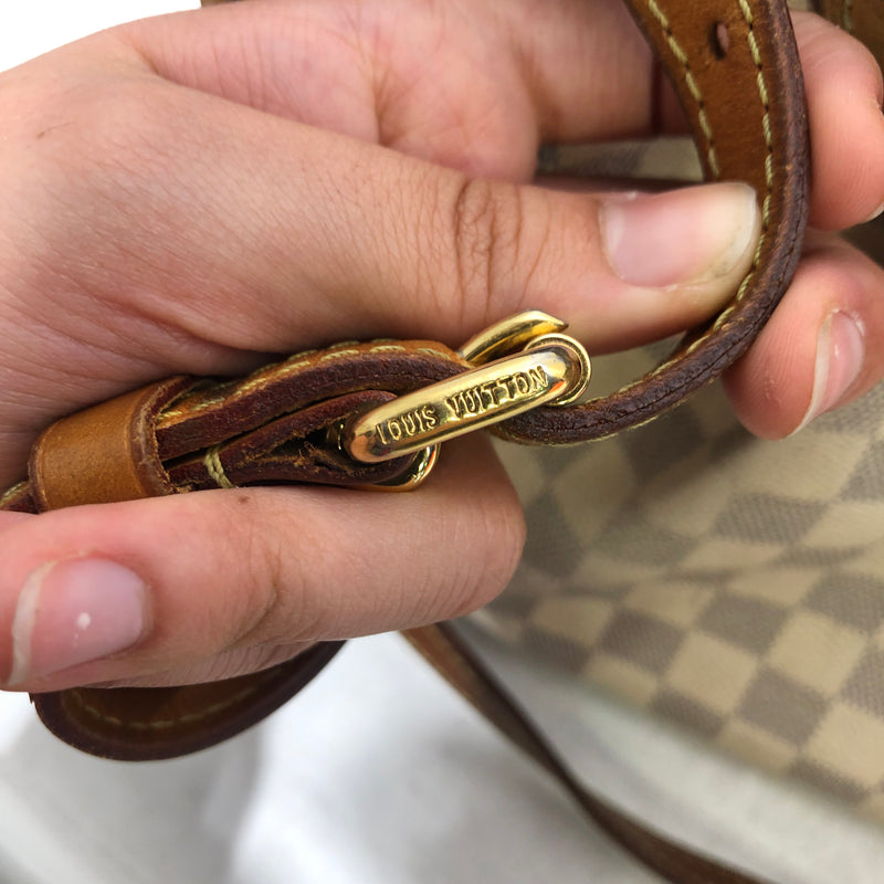 LOUIS VUITTON/Hand Bag/Monogram/Leather/WHT/DAMIER AZUR SIRACUSA BAG