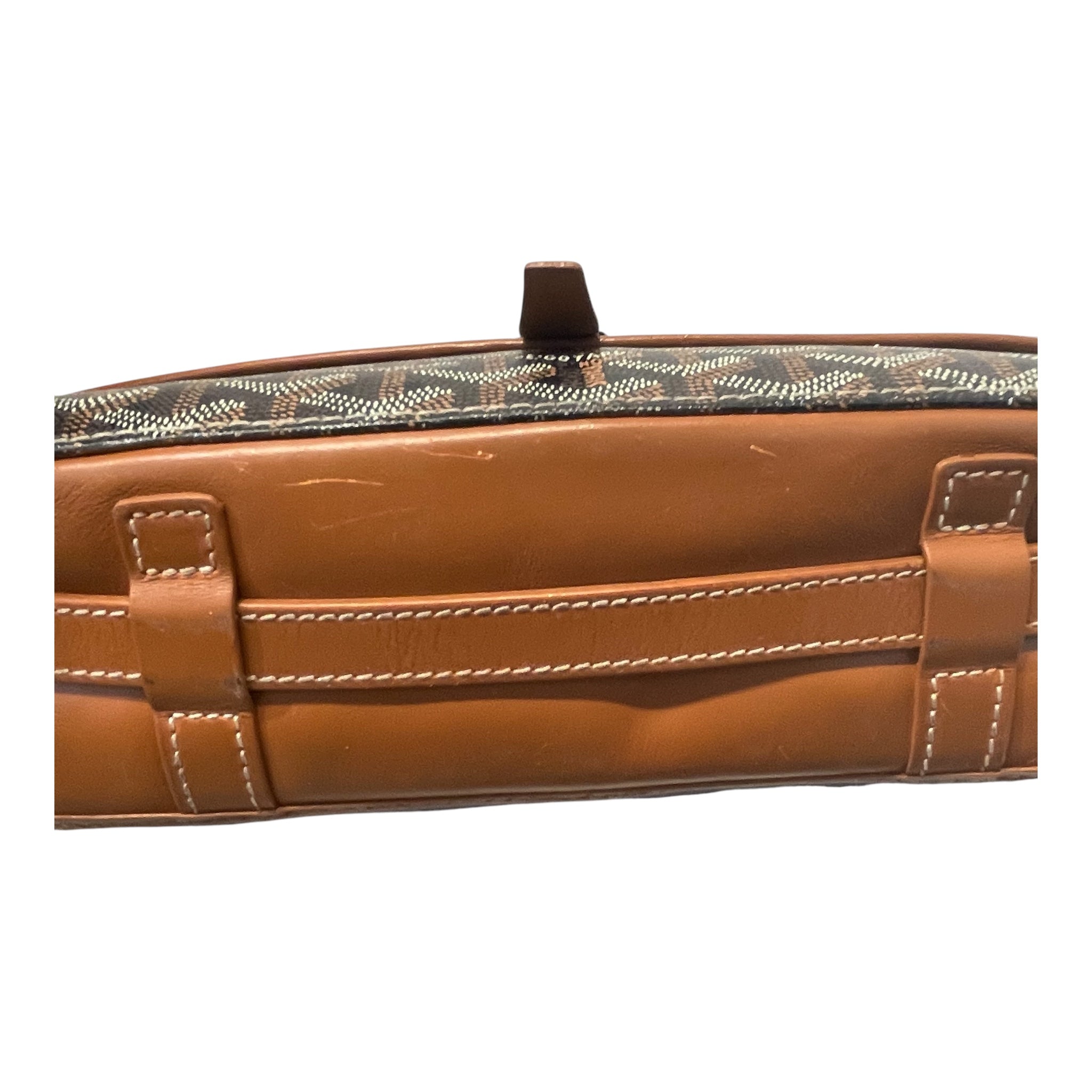 GOYARD/Cross Body Bag/Monogram/Leather/BRW/BELVEDERE view 7