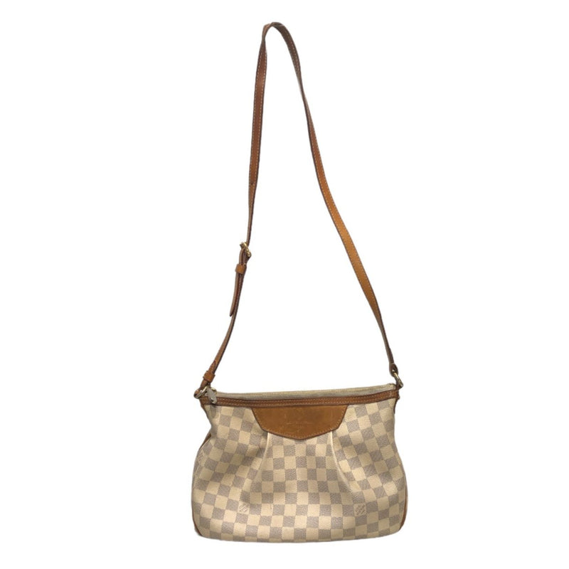 LOUIS VUITTON/Hand Bag/Monogram/Leather/WHT/DAMIER AZUR SIRACUSA BAG