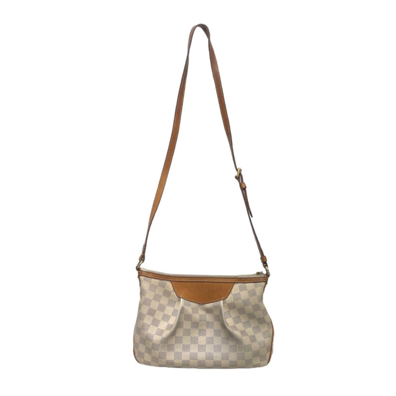 LOUIS VUITTON/Hand Bag/Monogram/Leather/WHT/DAMIER AZUR SIRACUSA BAG