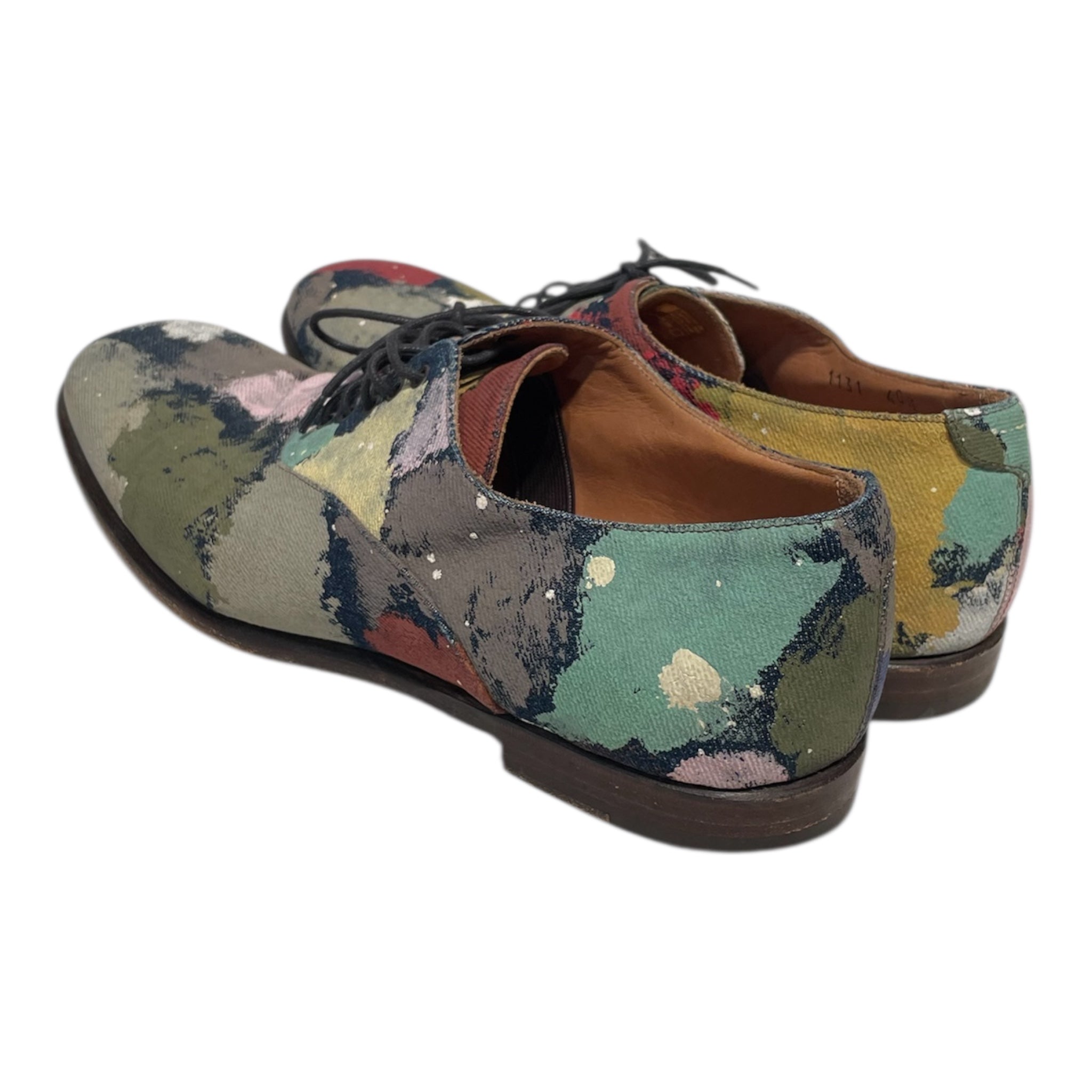 YVES SAINT LAURENT/Shoes/US 7.5/All Over Print/Cotton/MLT/YSL multicolor painted oxfords view 2