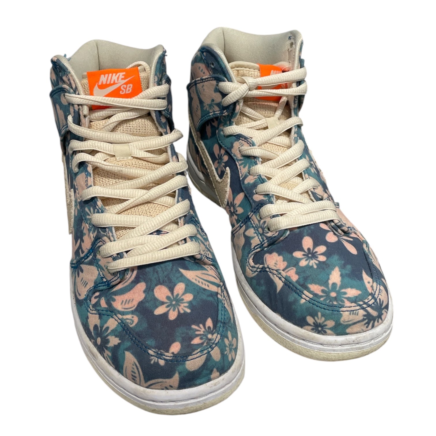 NIKE/Hi-Sneakers/US 8/Floral Pattern/Cotton/BLU/DUNK HI HAWAII view 1